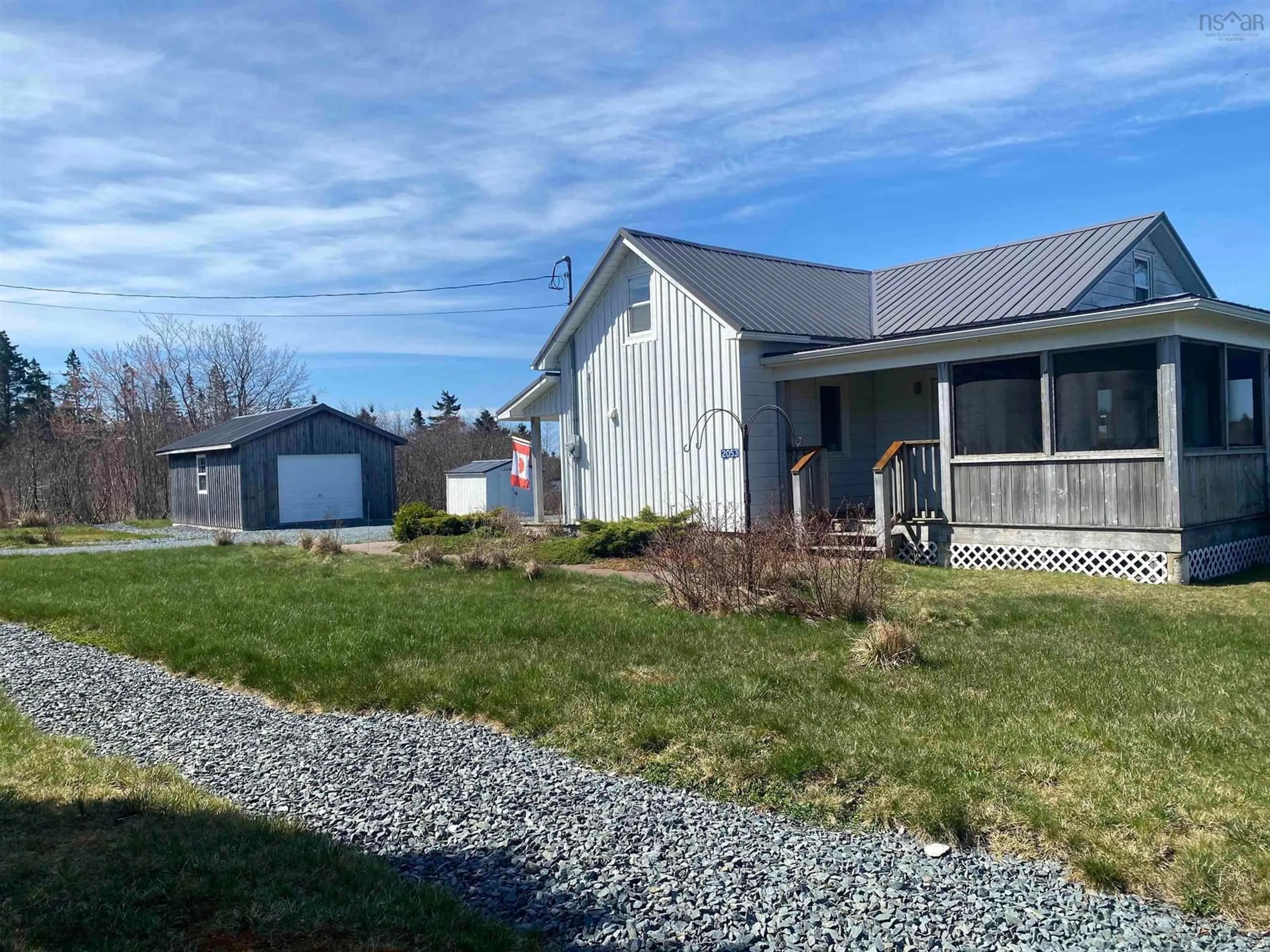 A pic from outside/outdoor area/front of a property/back of a property/a pic from drone, unknown for 2053 Eastern Shore Rd, West Berlin Nova Scotia B0J 1H0