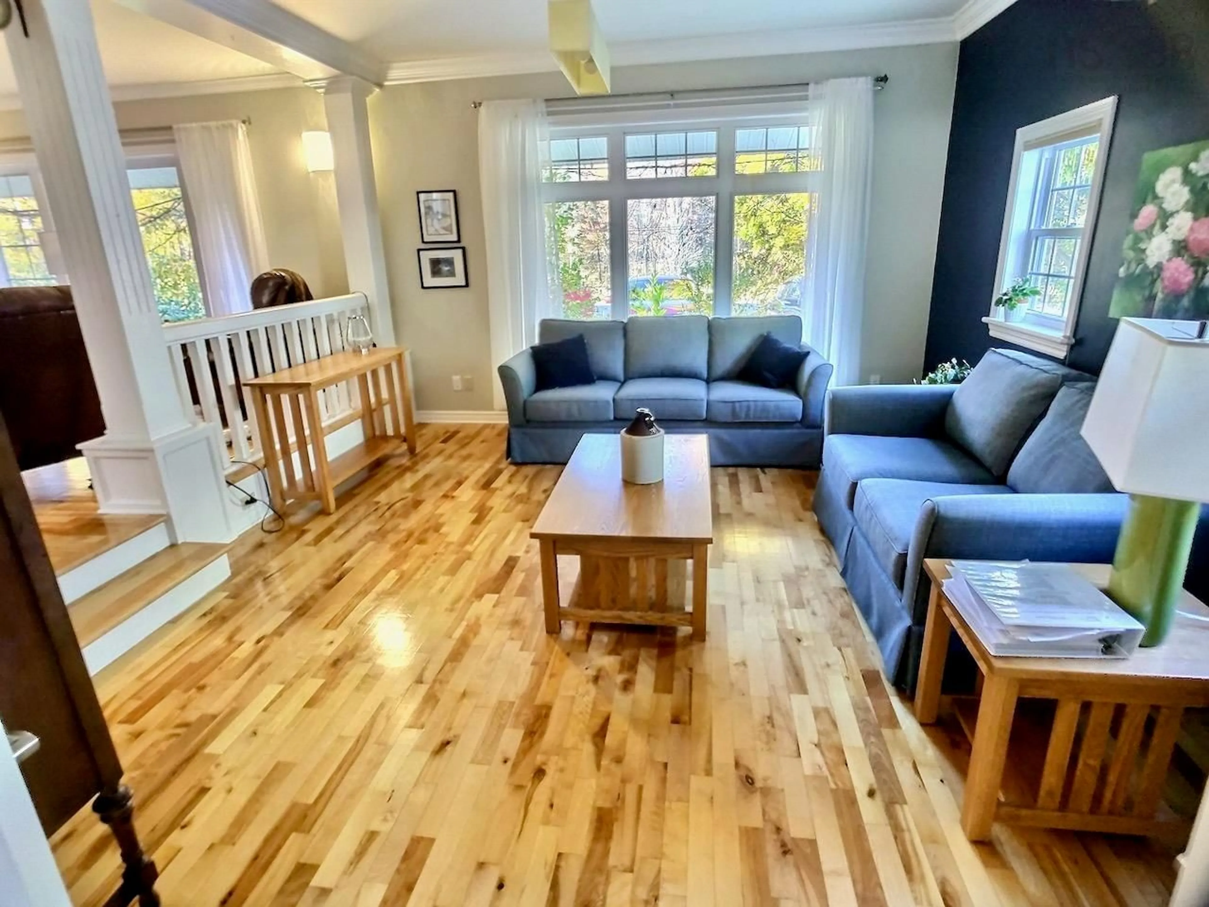 Living room with furniture, wood/laminate floor for 481 Falmouth Dyke Rd, Falmouth Nova Scotia B0P 1L0