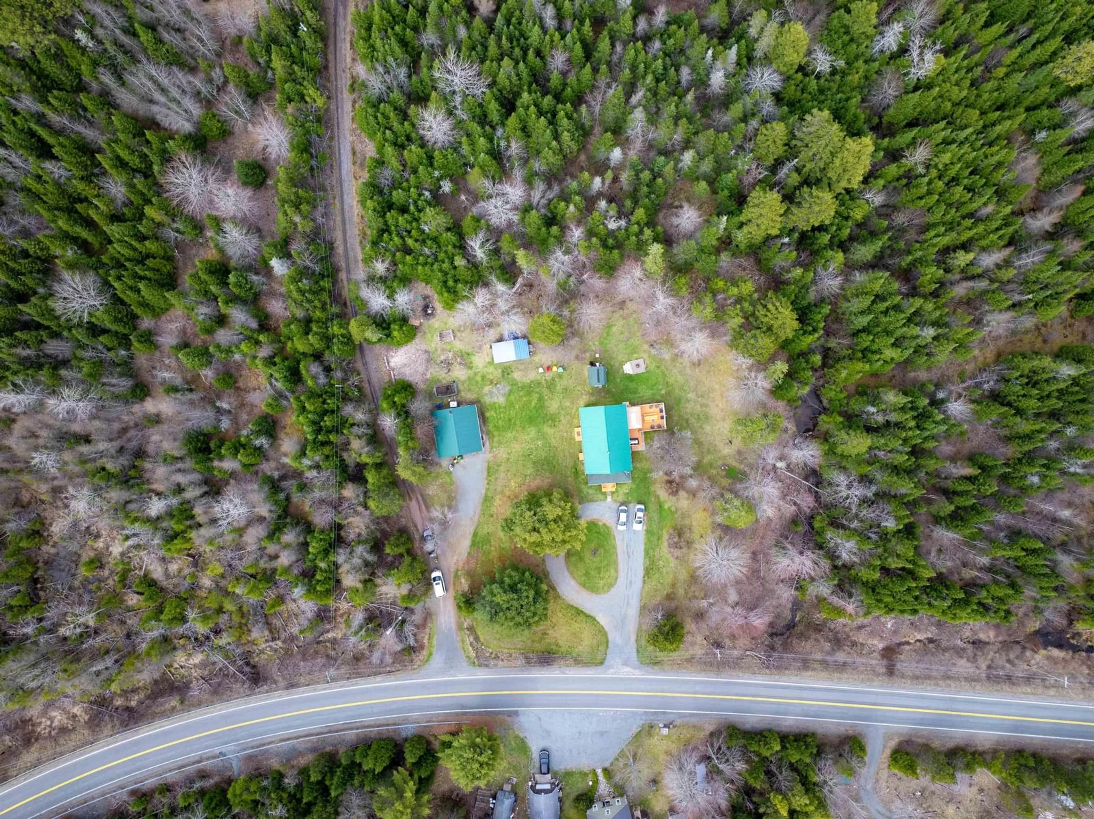 A pic from outside/outdoor area/front of a property/back of a property/a pic from drone, forest/trees view for 752 Highway 336, Newton Mills Nova Scotia B0N 2P0