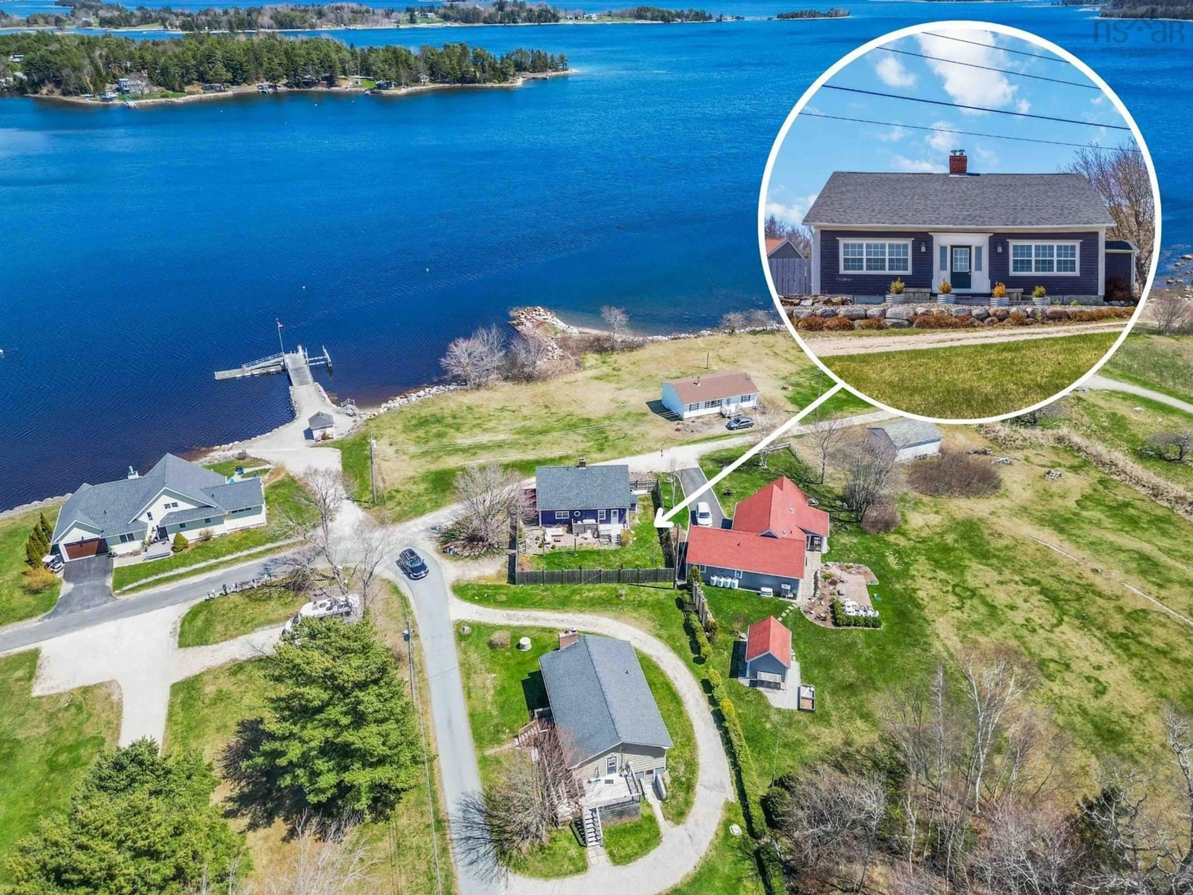 A pic from outside/outdoor area/front of a property/back of a property/a pic from drone, water/lake/river/ocean view for 286 Silver Point Rd, Martins River Nova Scotia B0J 3E0