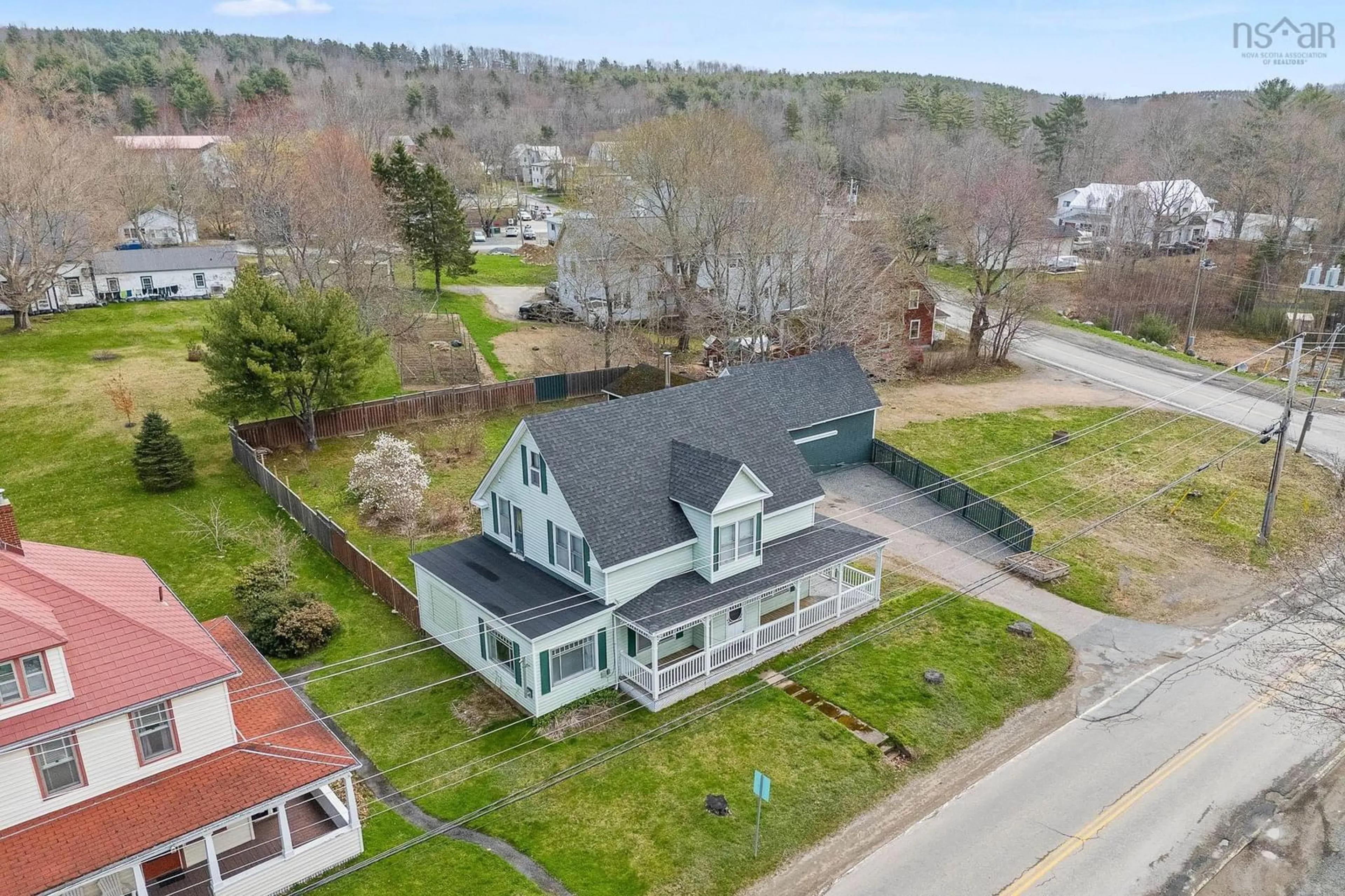 A pic from outside/outdoor area/front of a property/back of a property/a pic from drone, street for 5300 Highway 10, New Germany Nova Scotia B0R 1E0