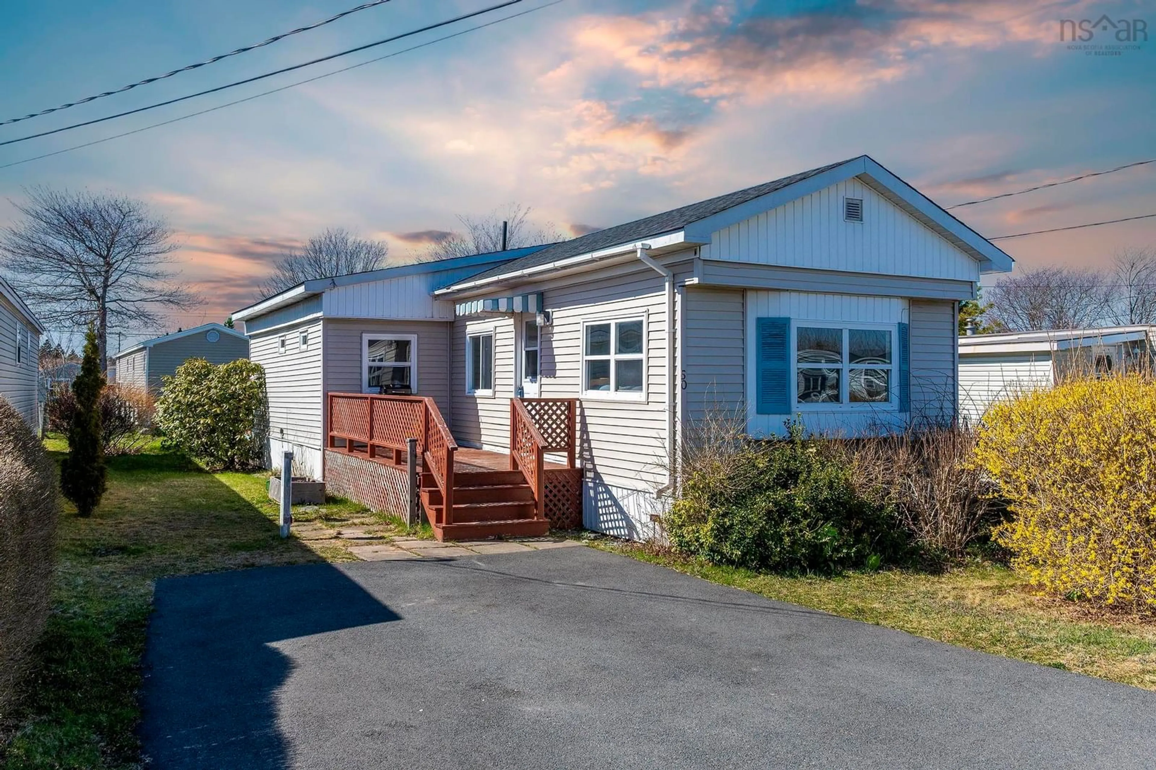 Home with vinyl exterior material, street for 50 Birchill Dr, Eastern Passage Nova Scotia B3G 1C7