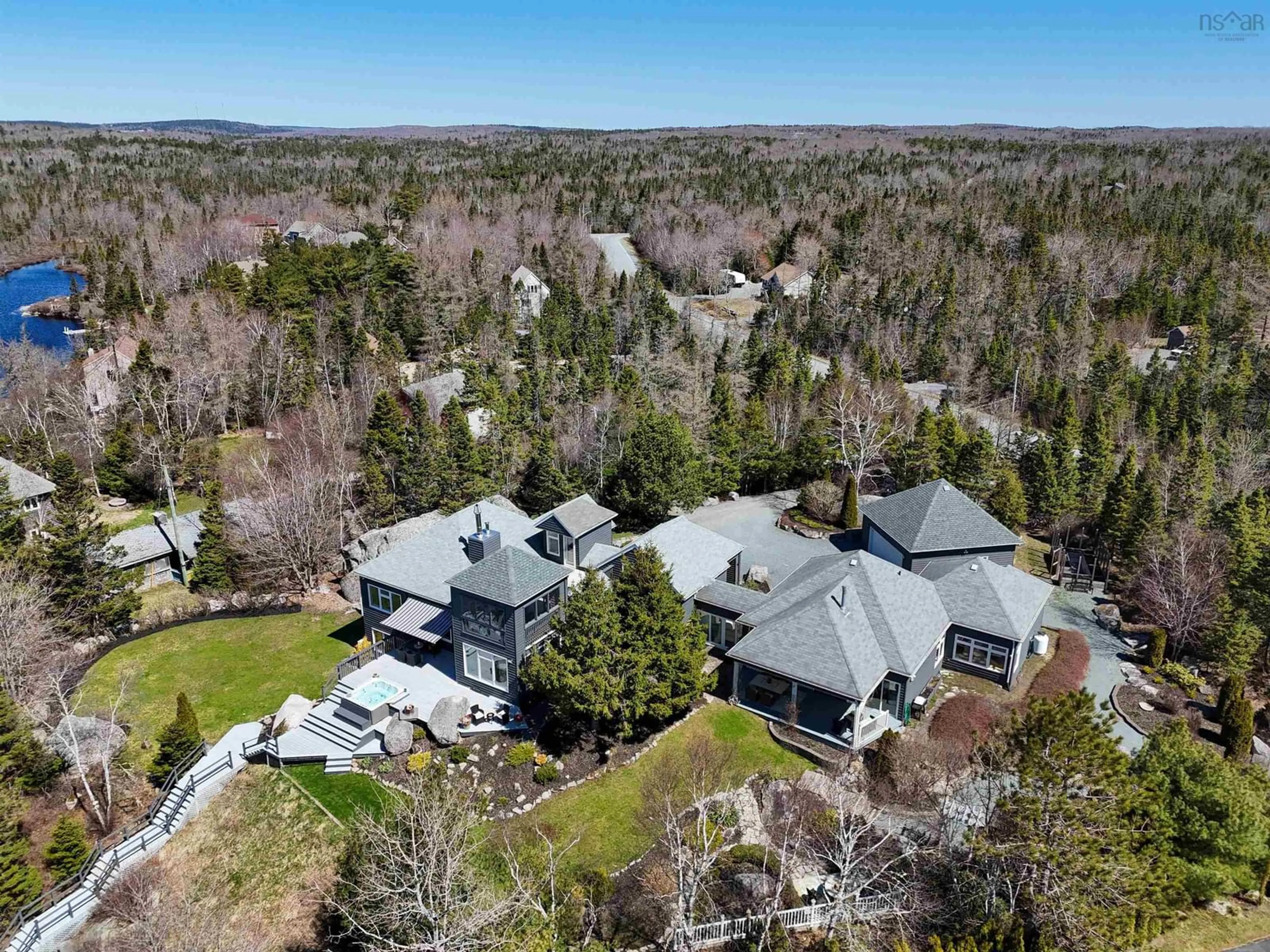 A pic from outside/outdoor area/front of a property/back of a property/a pic from drone, forest/trees view for 23 Three Brooks Dr, Hubley Nova Scotia B3Z 1A3