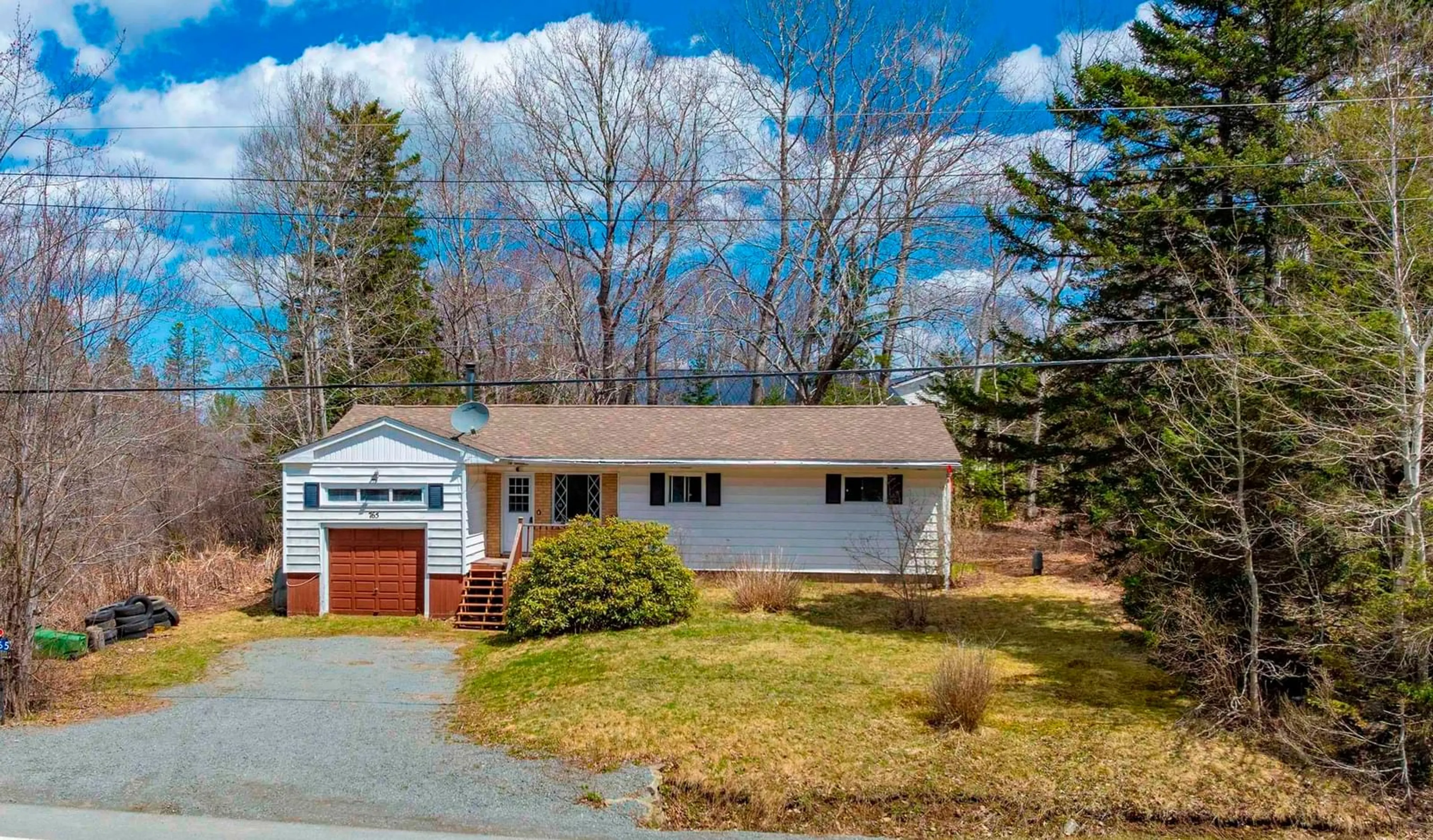 A pic from outside/outdoor area/front of a property/back of a property/a pic from drone, street for 765 Highway 1, Mount Uniacke Nova Scotia B0N 1Z0