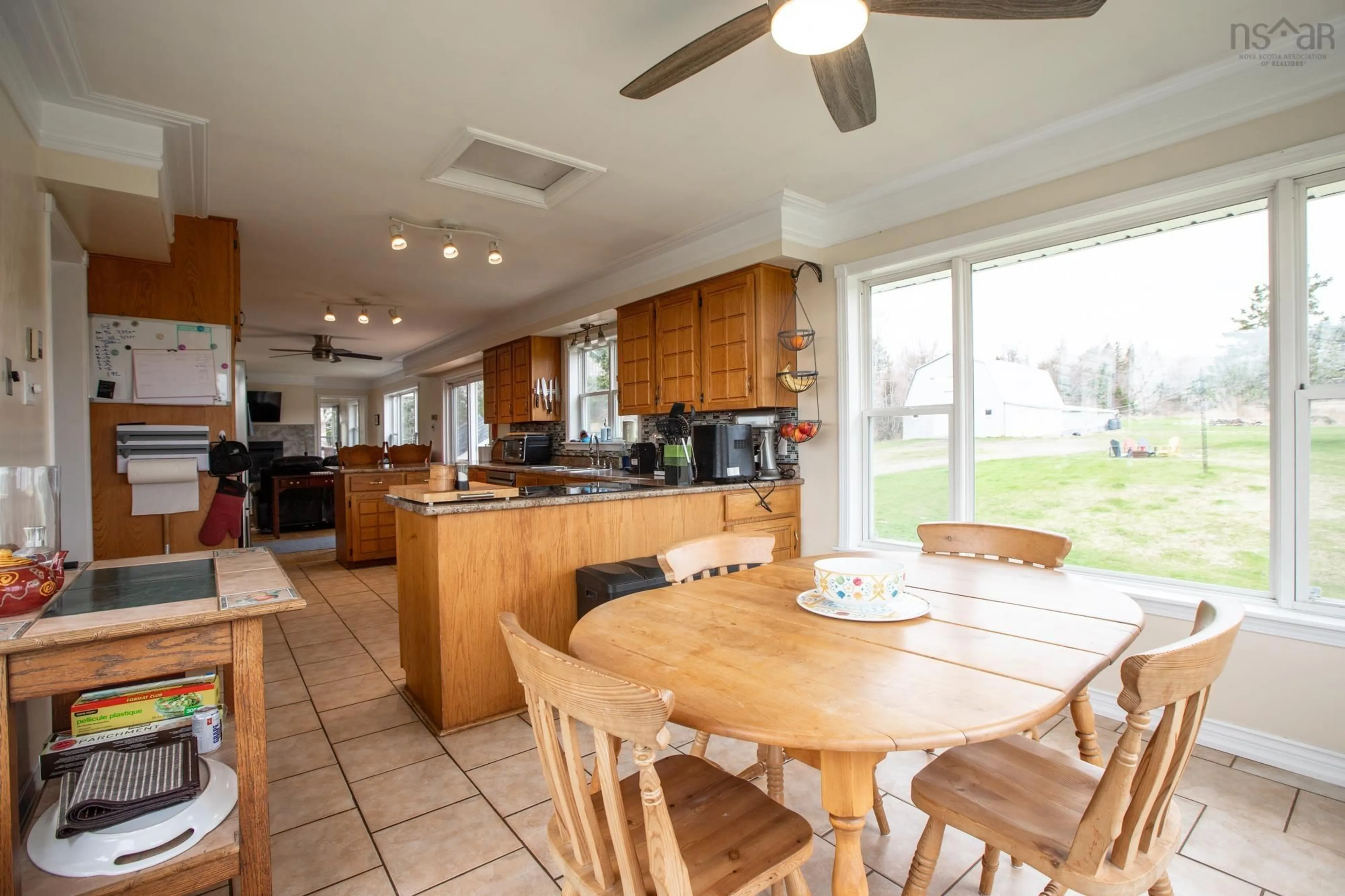 Open concept kitchen, ceramic/tile floor for 721 Indian Rd, Upper Nine Mile River Nova Scotia B2S 3E4