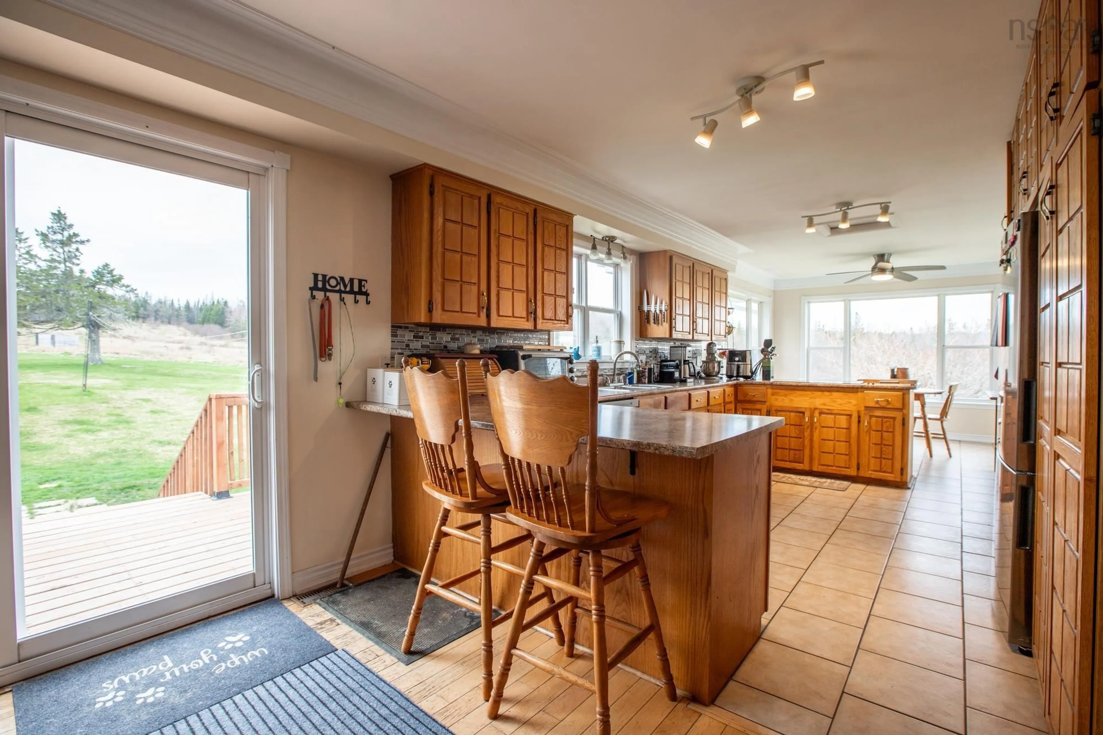 Open concept kitchen, ceramic/tile floor for 721 Indian Rd, Upper Nine Mile River Nova Scotia B2S 3E4
