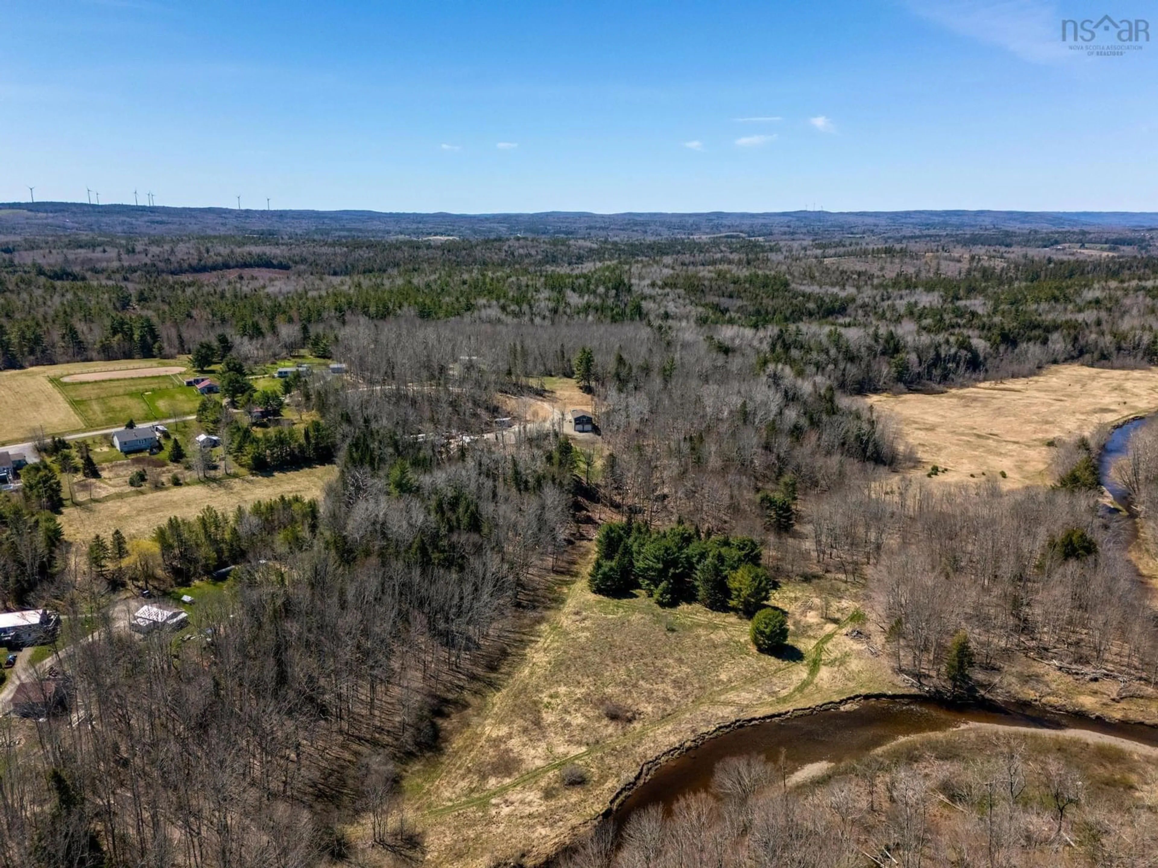 A pic from outside/outdoor area/front of a property/back of a property/a pic from drone, forest/trees view for 92 Sterling Rd, Brooklyn Nova Scotia B0N 2A0