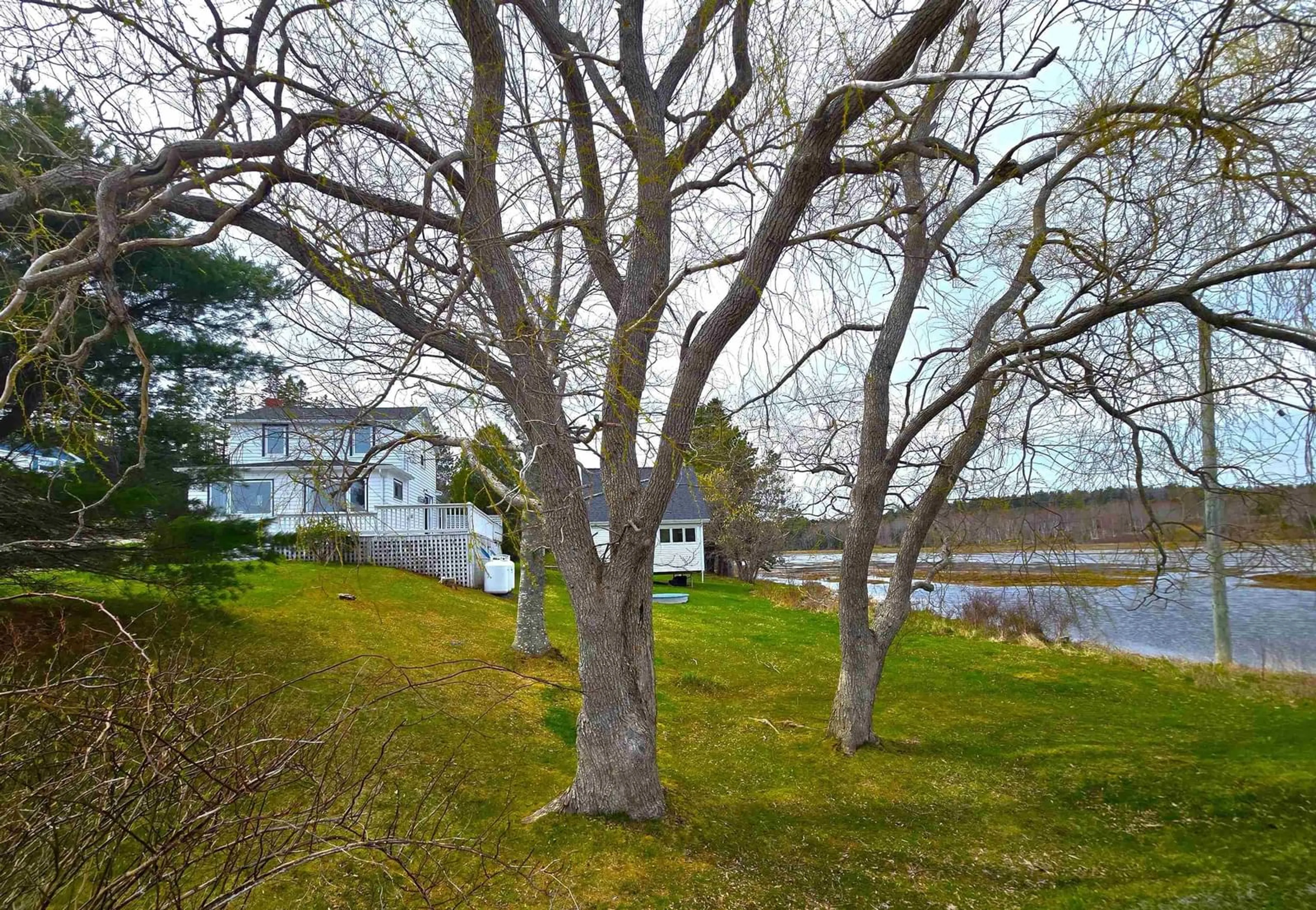 A pic from outside/outdoor area/front of a property/back of a property/a pic from drone, water/lake/river/ocean view for 632 Oakland Rd, Indian Point Nova Scotia B0J 2E0