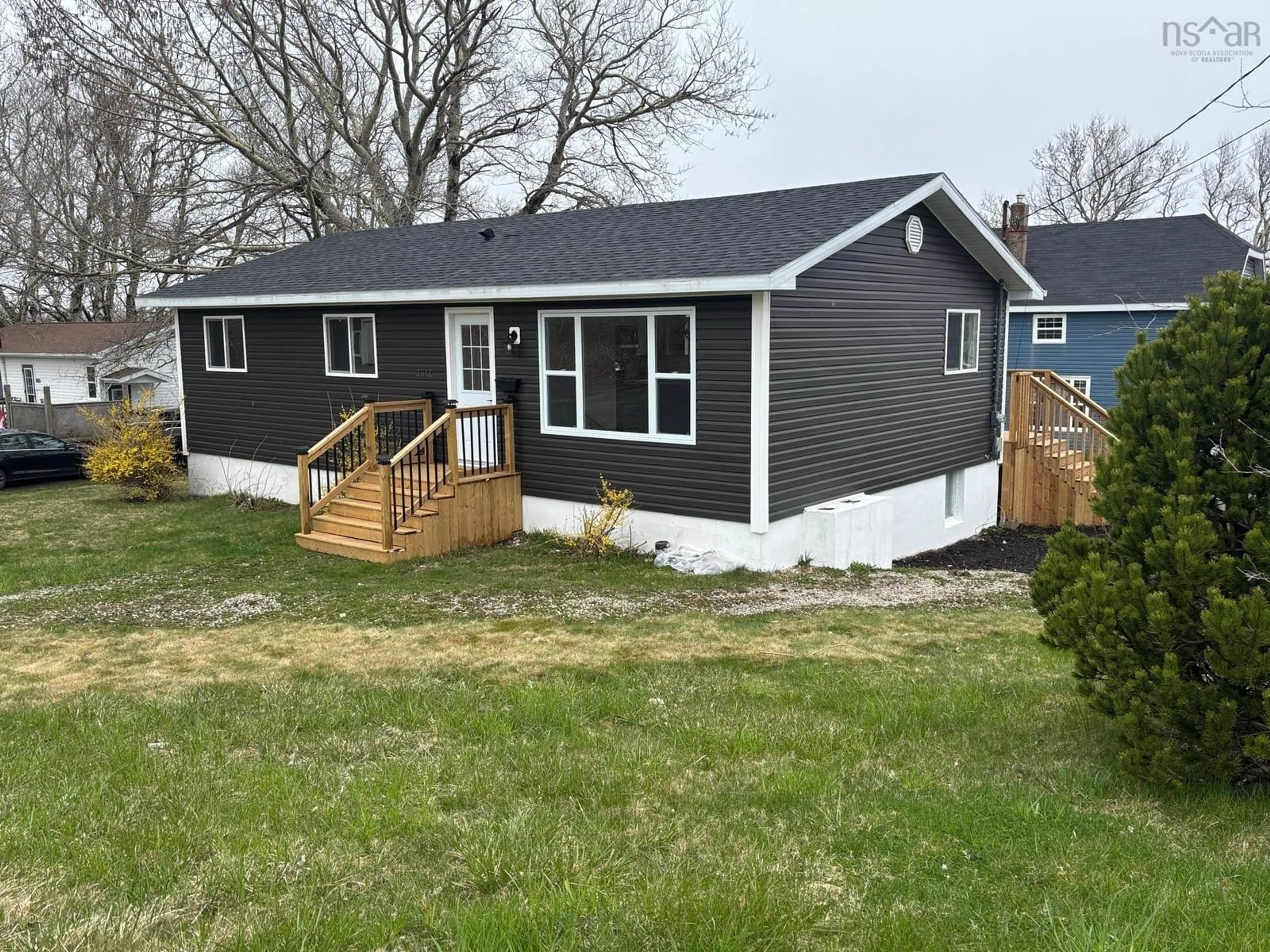 Home with vinyl exterior material, street for 3511 Mary Ave, New Waterford Nova Scotia B1H 2A5
