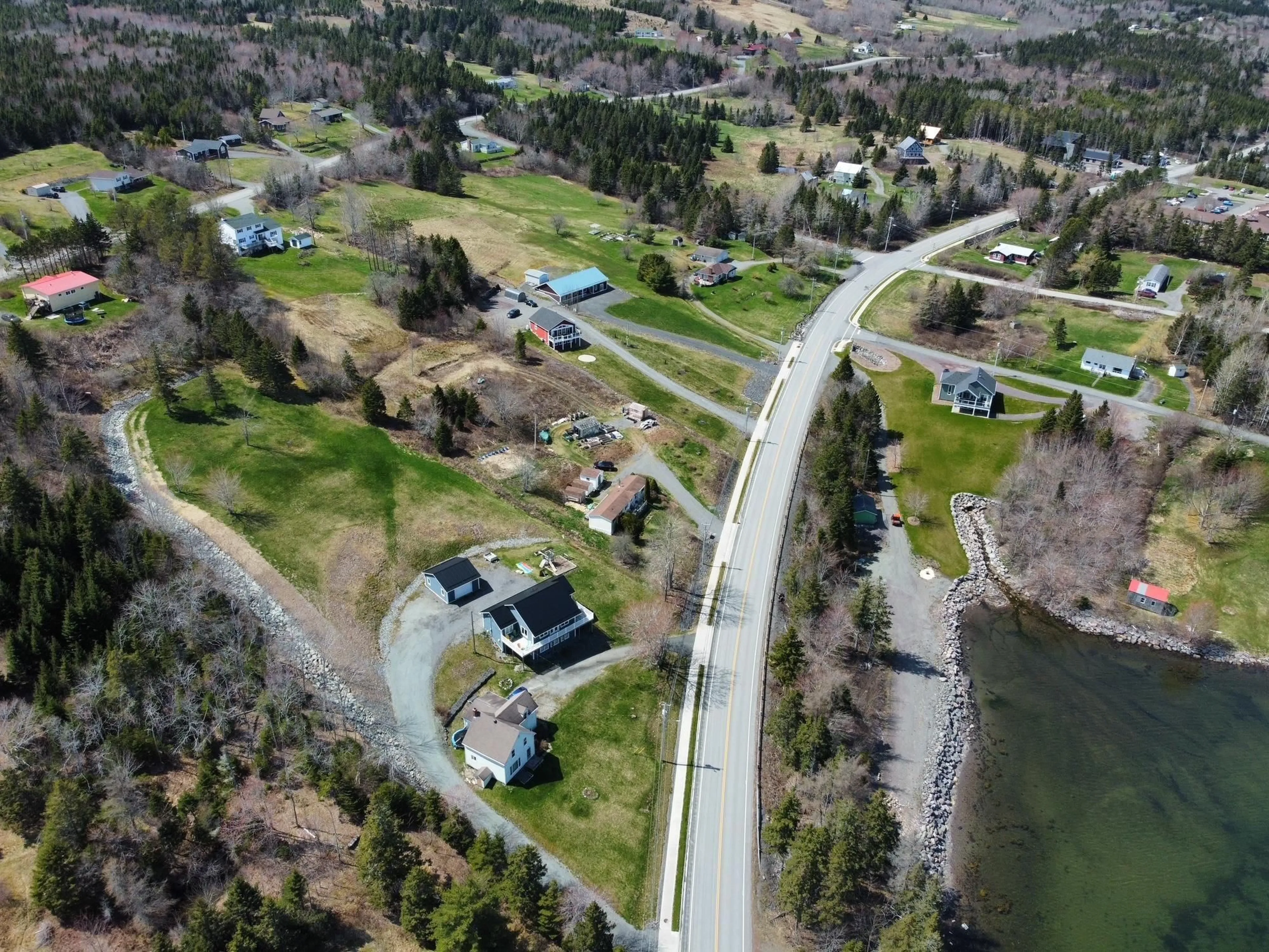 A pic from outside/outdoor area/front of a property/back of a property/a pic from drone, water/lake/river/ocean view for 10471 Hwy 16, Guysborough Nova Scotia B0H 1N0