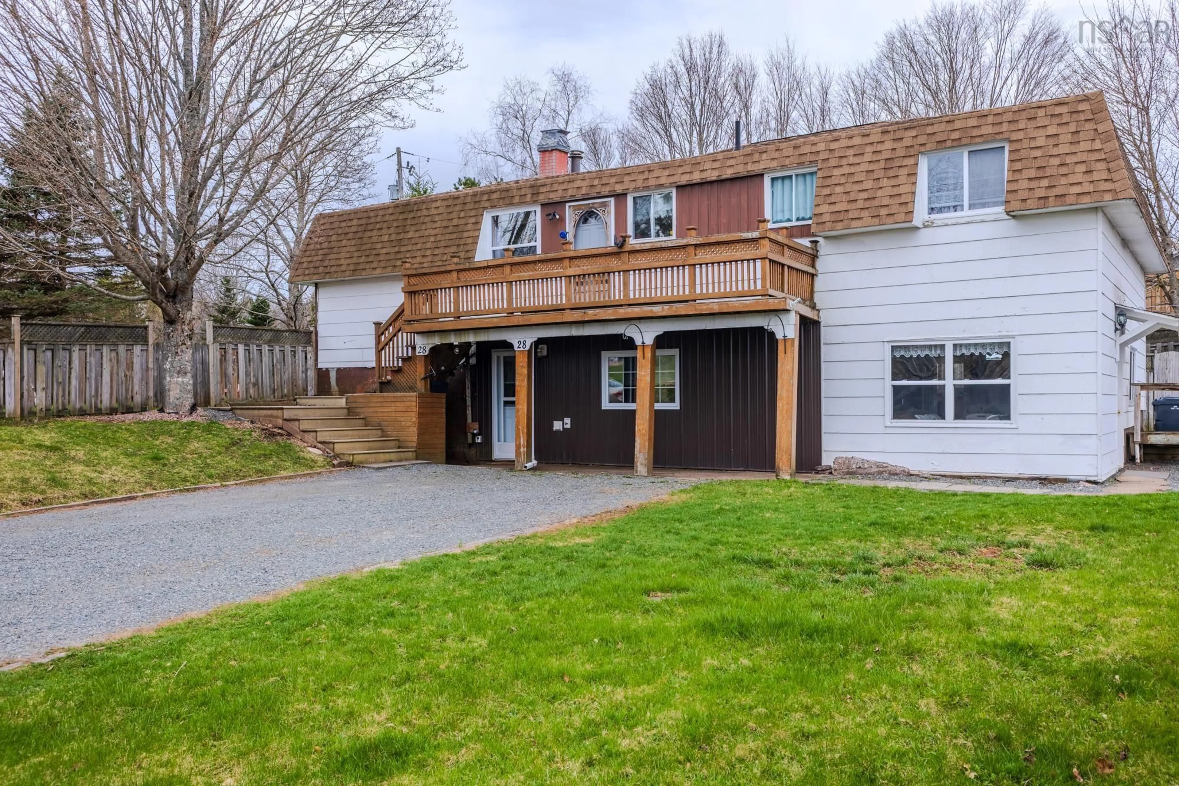 A pic from outside/outdoor area/front of a property/back of a property/a pic from drone, street for 28 Cedar Dr, Salmon River Nova Scotia B2N 5W4