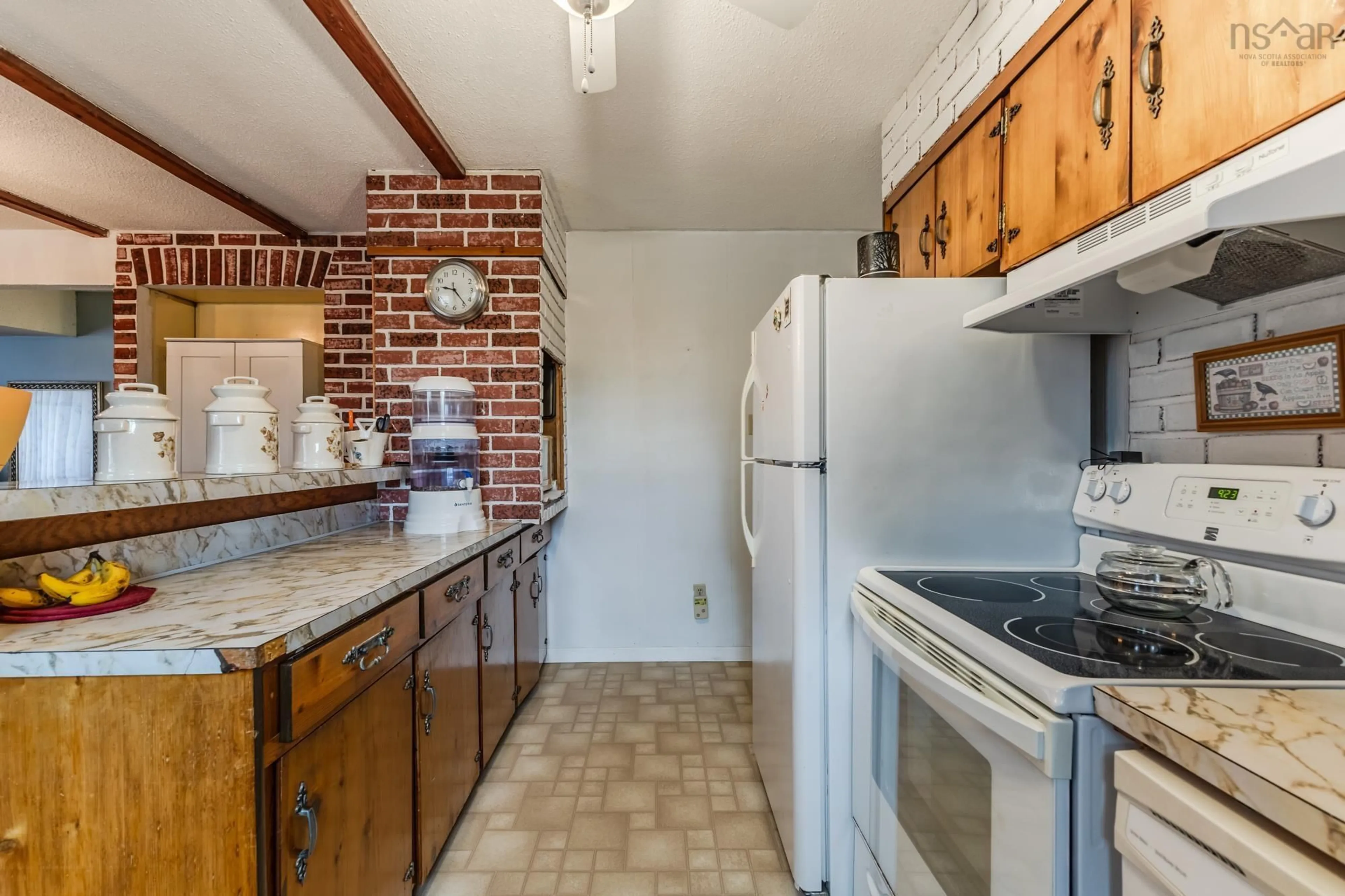 Standard kitchen, ceramic/tile floor for 28 Cedar Dr, Salmon River Nova Scotia B2N 5W4