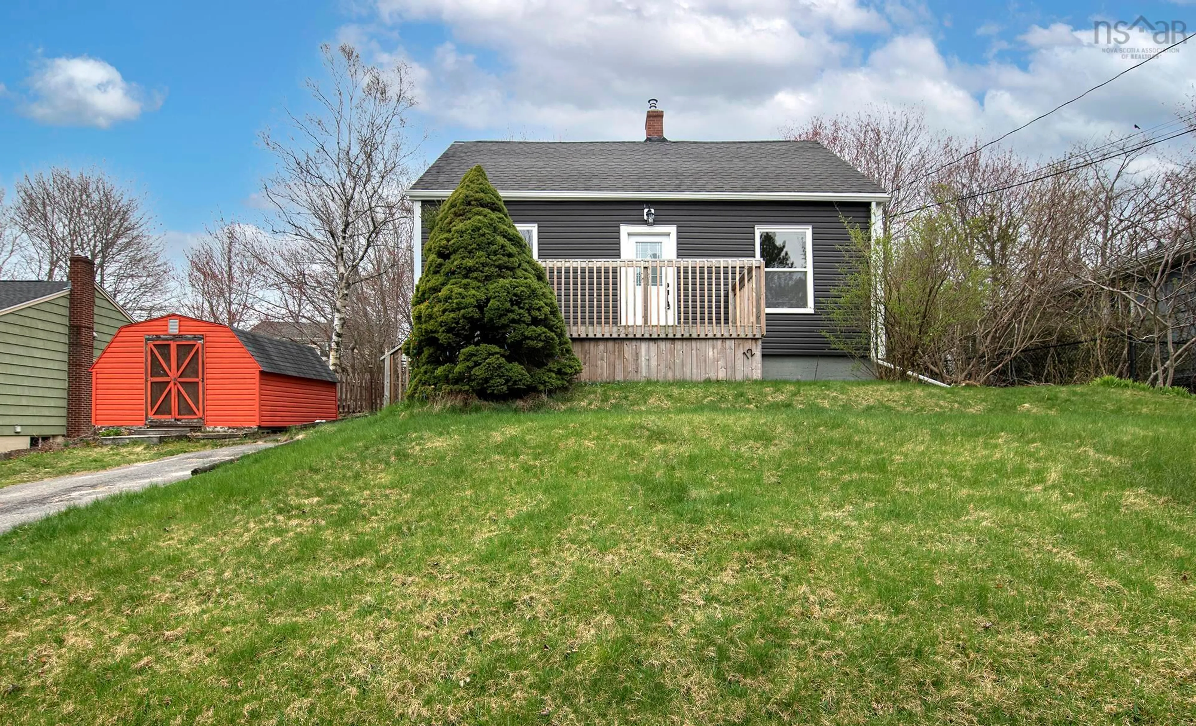 A pic from outside/outdoor area/front of a property/back of a property/a pic from drone, street for 12 Harris Rd, Dartmouth Nova Scotia B2Y 3J3