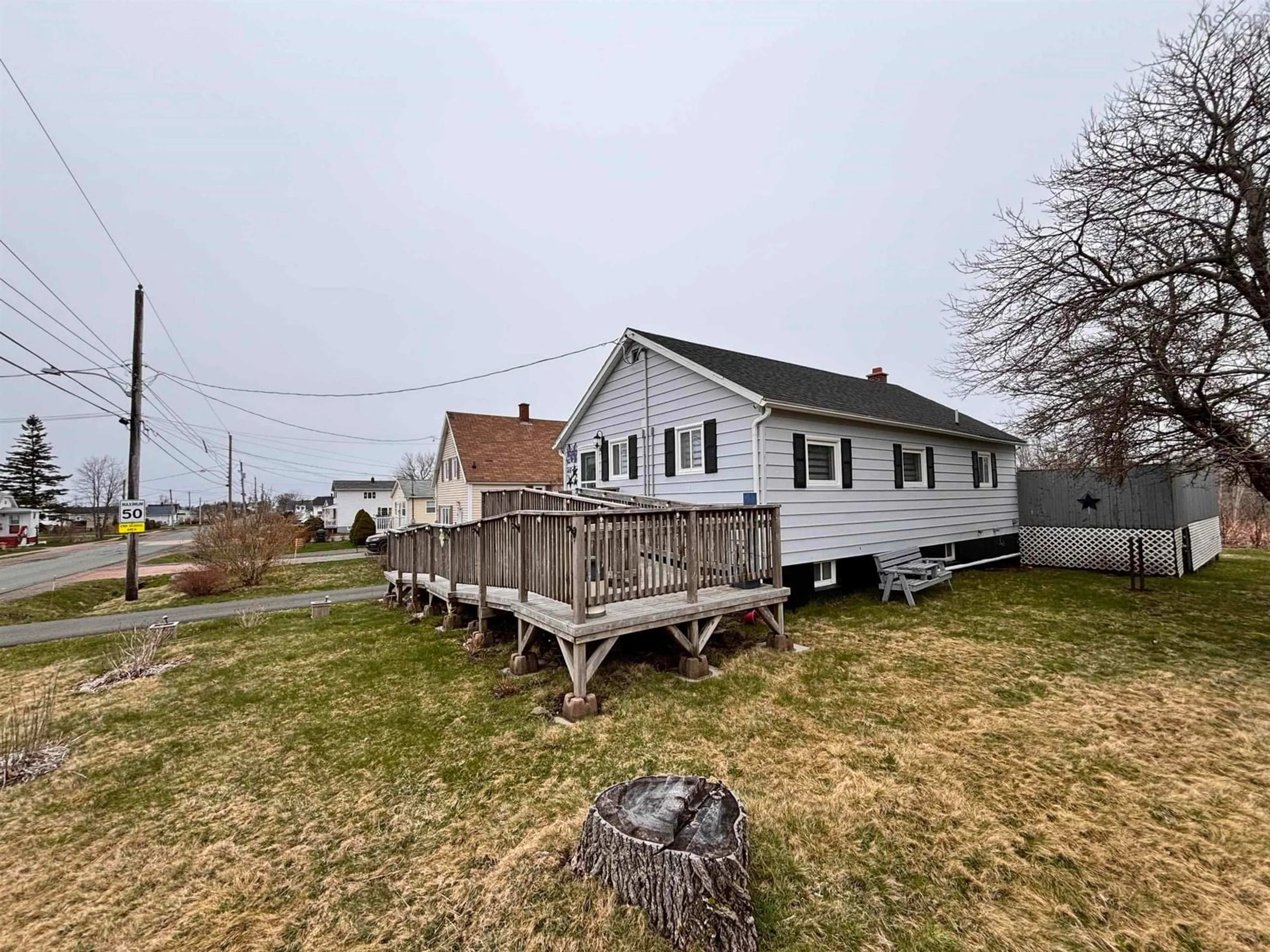 A pic from outside/outdoor area/front of a property/back of a property/a pic from drone, water/lake/river/ocean view for 46 Quarry Rd, Glace Bay Nova Scotia B1A 1G1