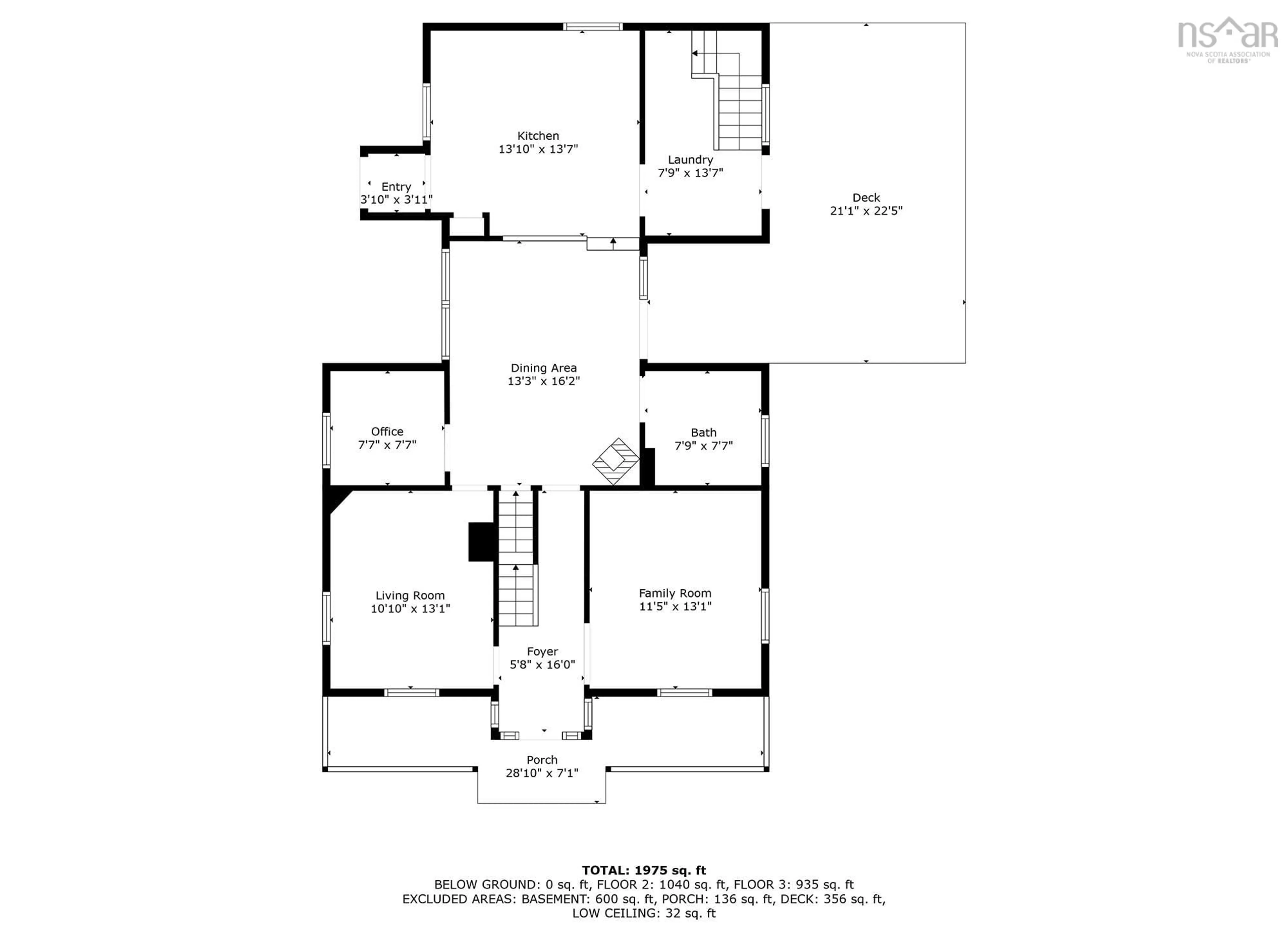 Floor plan for 58 Old Trunk Rd, Oyster Pond Nova Scotia B0J 2L0