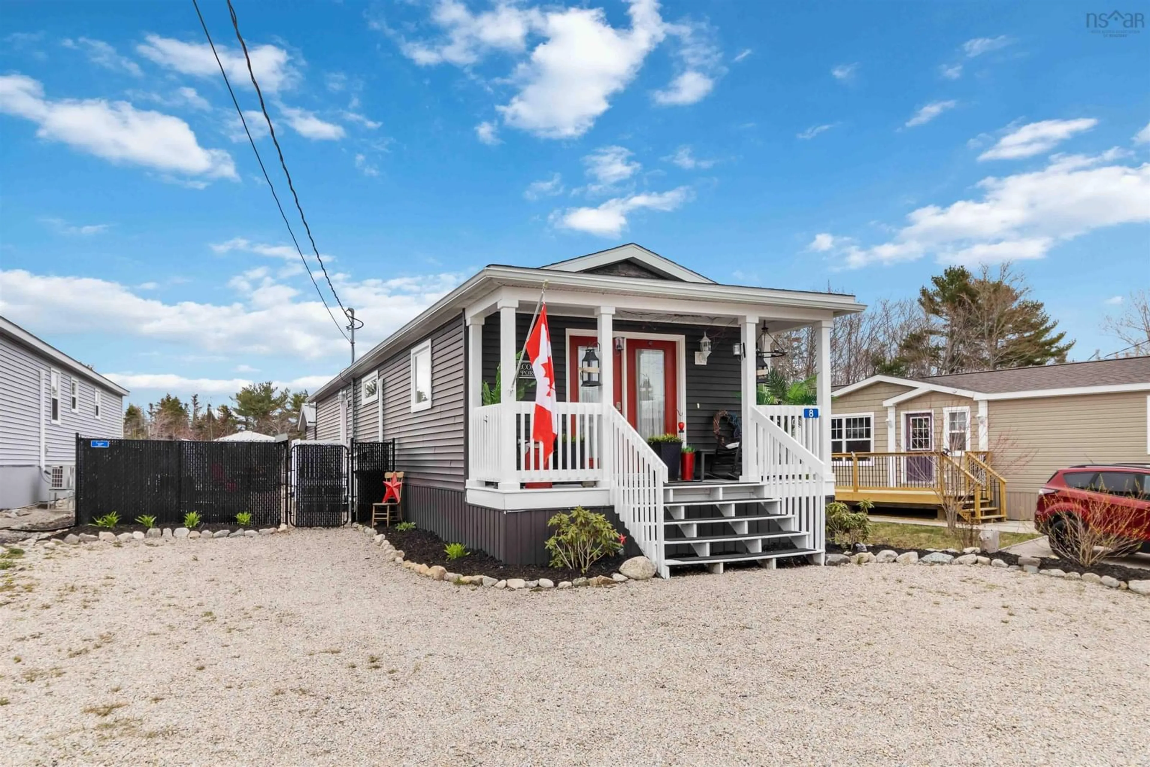 Home with vinyl exterior material, street for 8 Periwinkle Run, Simms Settlement Nova Scotia B0J 1T0