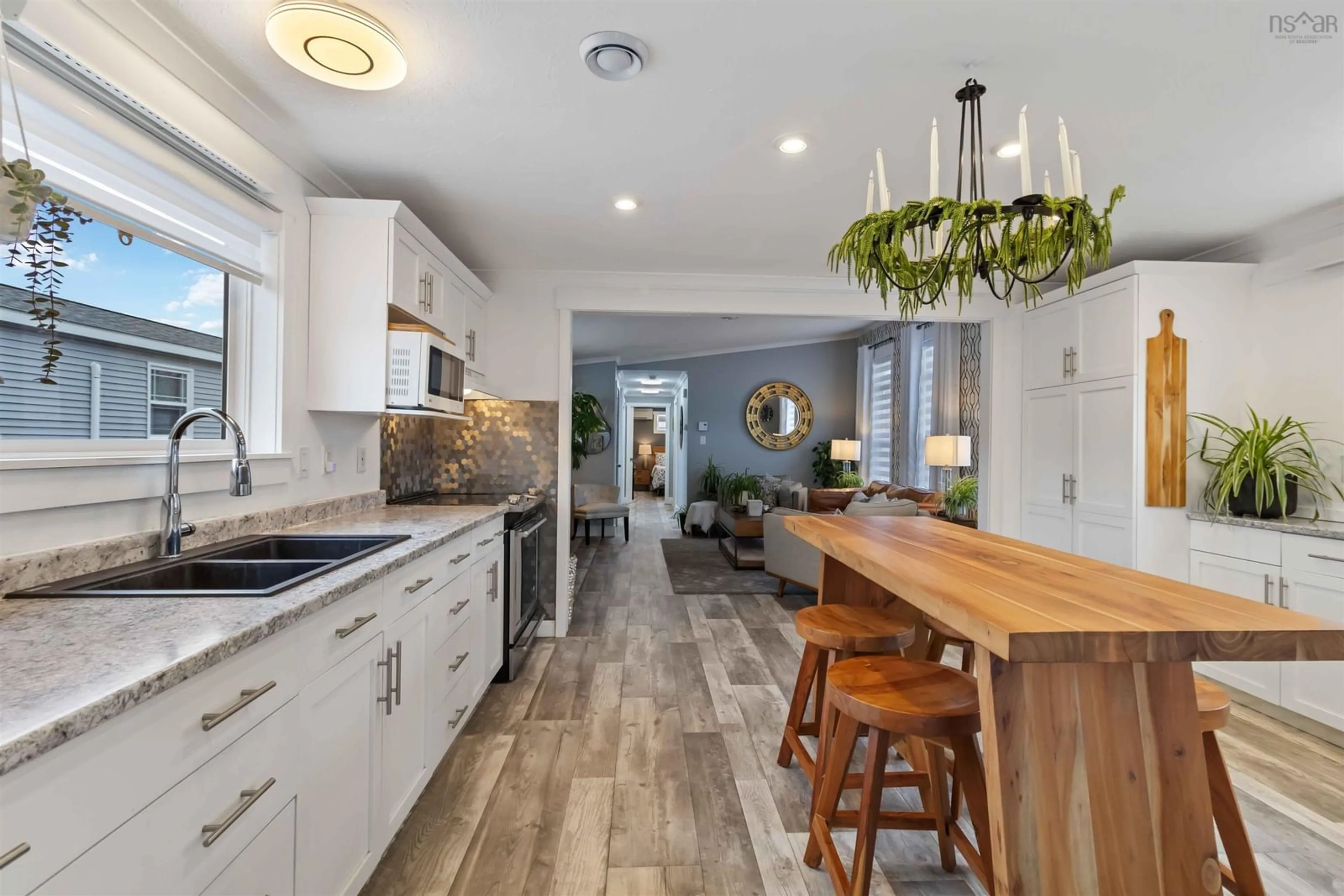 Open concept kitchen, ceramic/tile floor for 8 Periwinkle Run, Simms Settlement Nova Scotia B0J 1T0