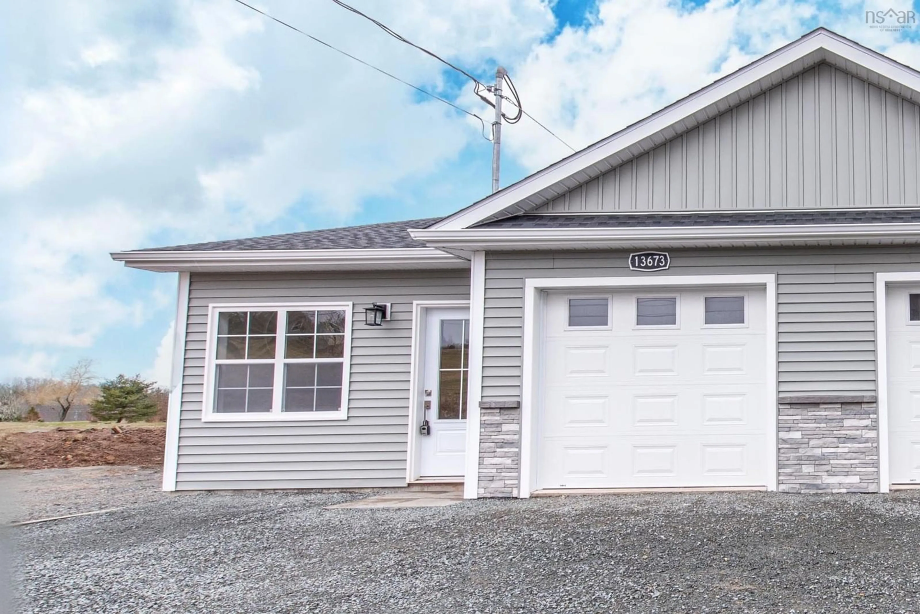 Home with vinyl exterior material, street for 13673 Highway #1, Hants Border Nova Scotia B0P 1P0