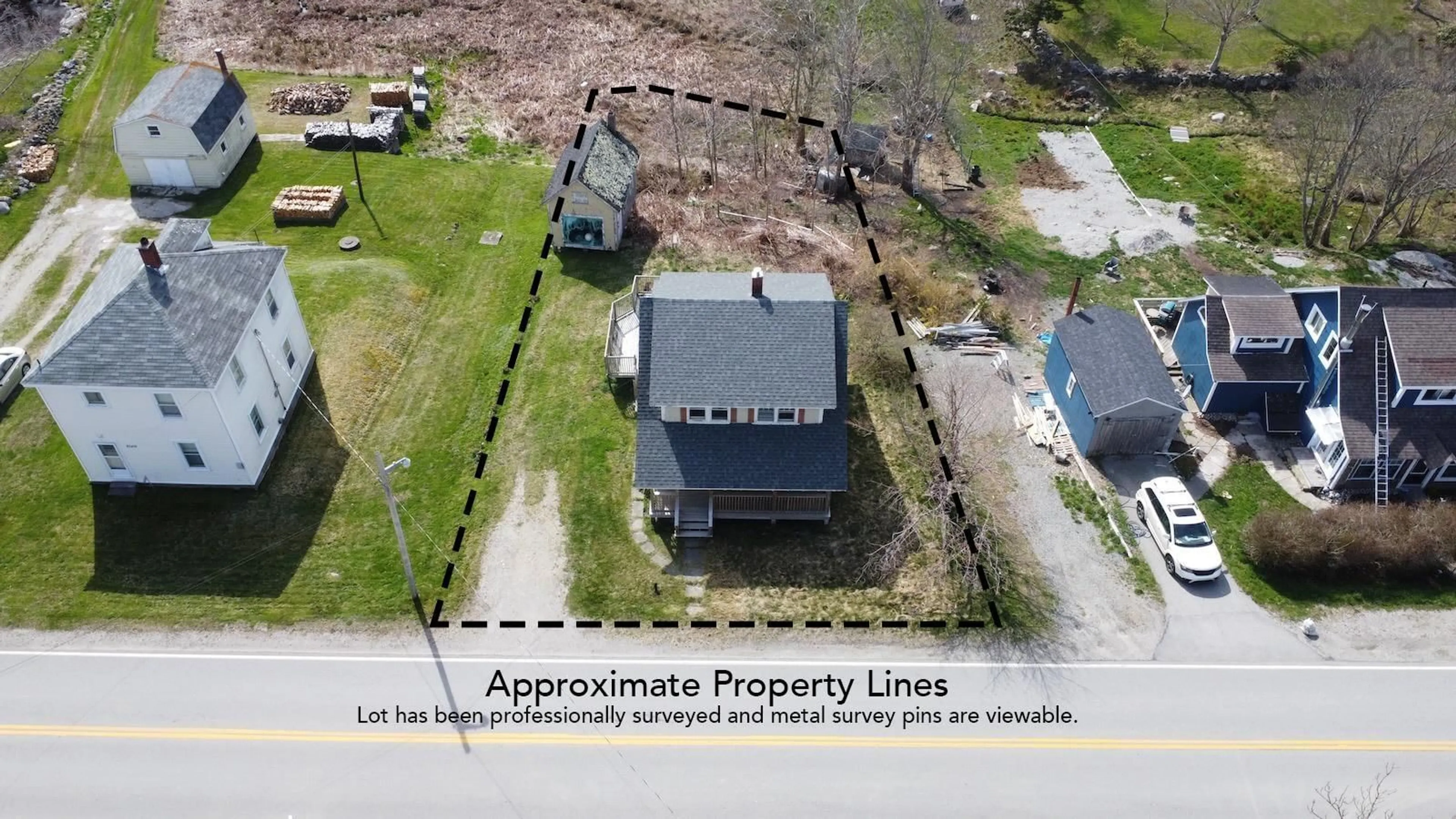 A pic from outside/outdoor area/front of a property/back of a property/a pic from drone, street for 3154 Highway 334, Lower Wedgeport Nova Scotia B0W 1B0