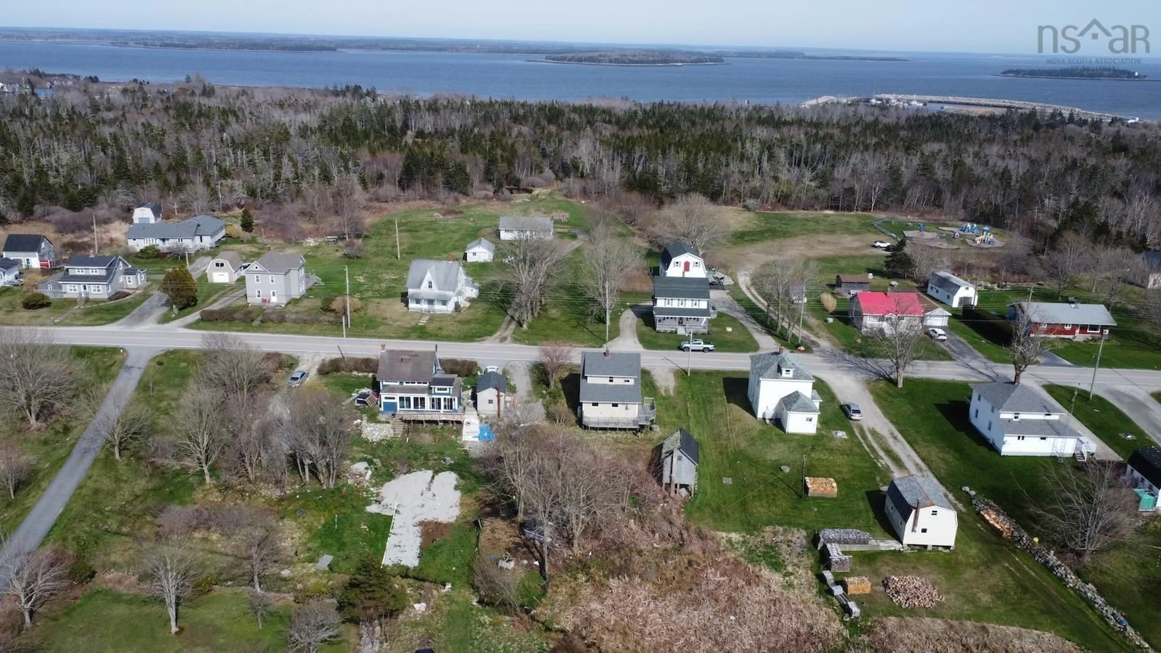 A pic from outside/outdoor area/front of a property/back of a property/a pic from drone, water/lake/river/ocean view for 3154 Highway 334, Lower Wedgeport Nova Scotia B0W 1B0