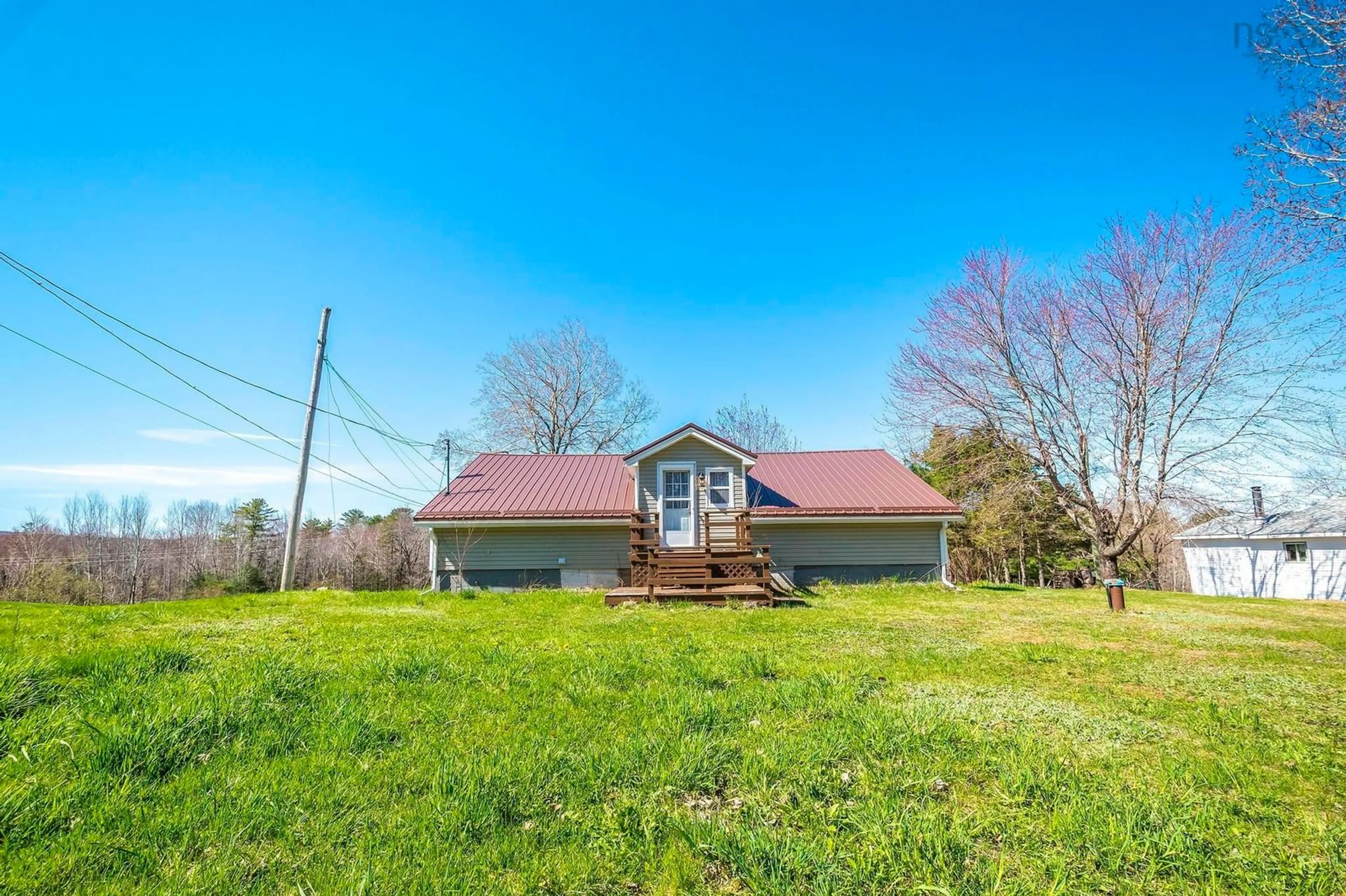 A pic from outside/outdoor area/front of a property/back of a property/a pic from drone, water/lake/river/ocean view for 24 Rainforth Rd, Windermere Nova Scotia B0P 1E0