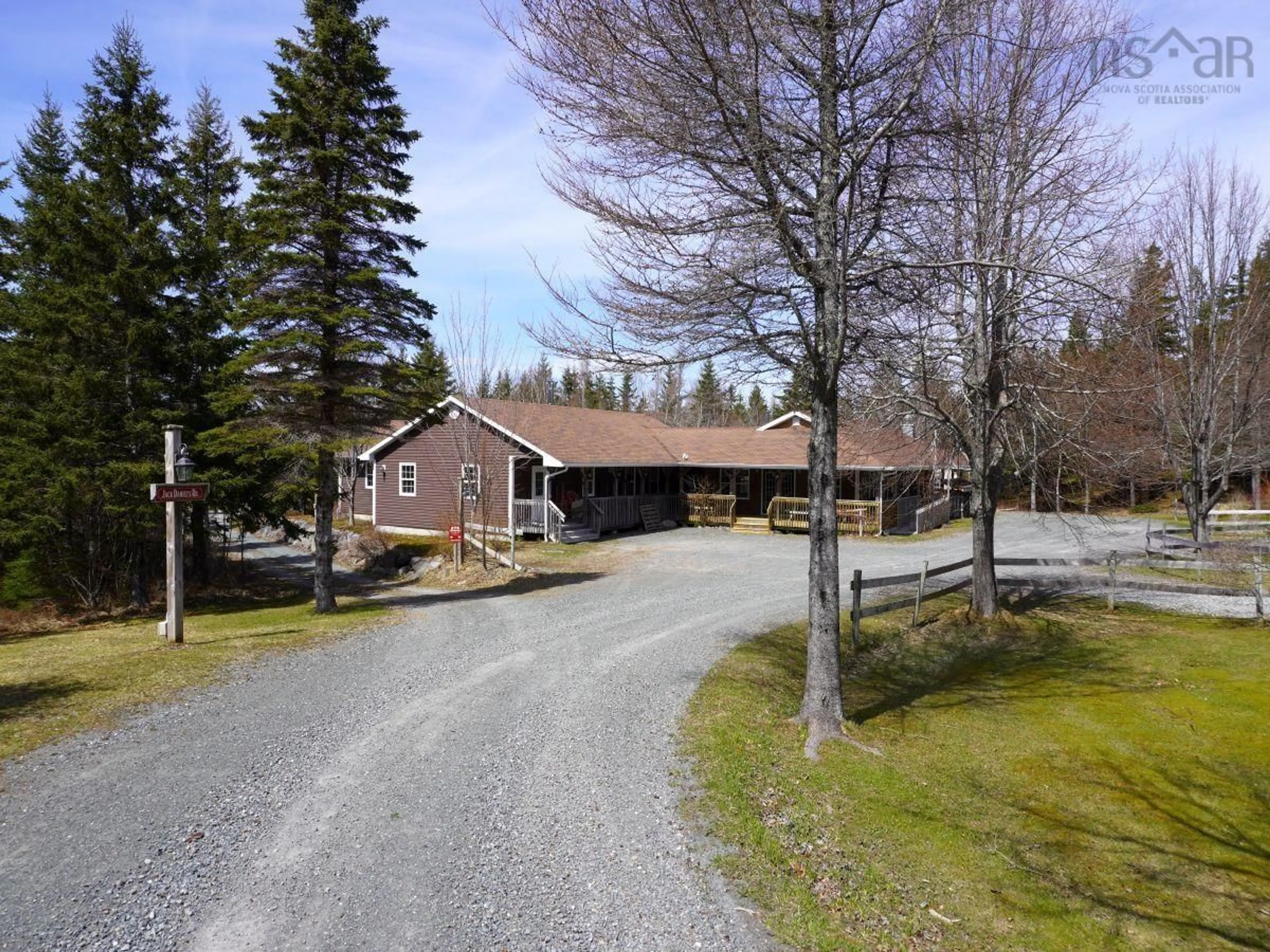 A pic from outside/outdoor area/front of a property/back of a property/a pic from drone, street for 74 Jack Daniels Lane, Juniper Mountain Nova Scotia B1K 0C2