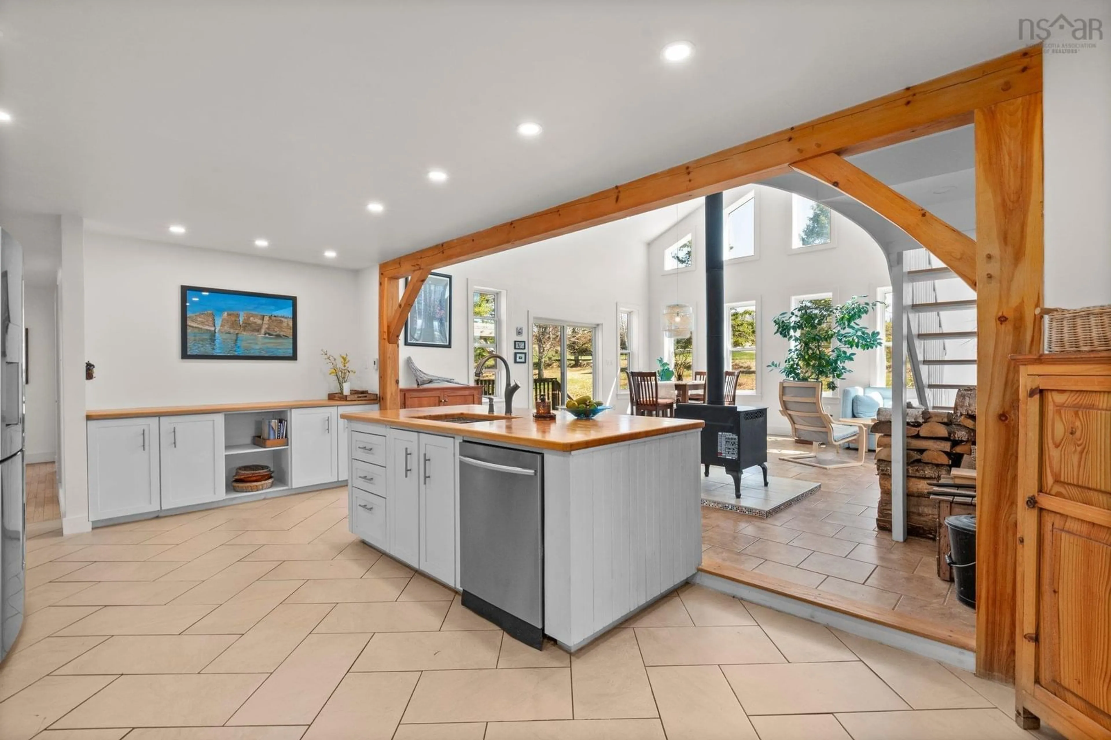 Open concept kitchen, ceramic/tile floor for 1374 Forest Hill Rd, Forest Hill Nova Scotia B4P 2R1