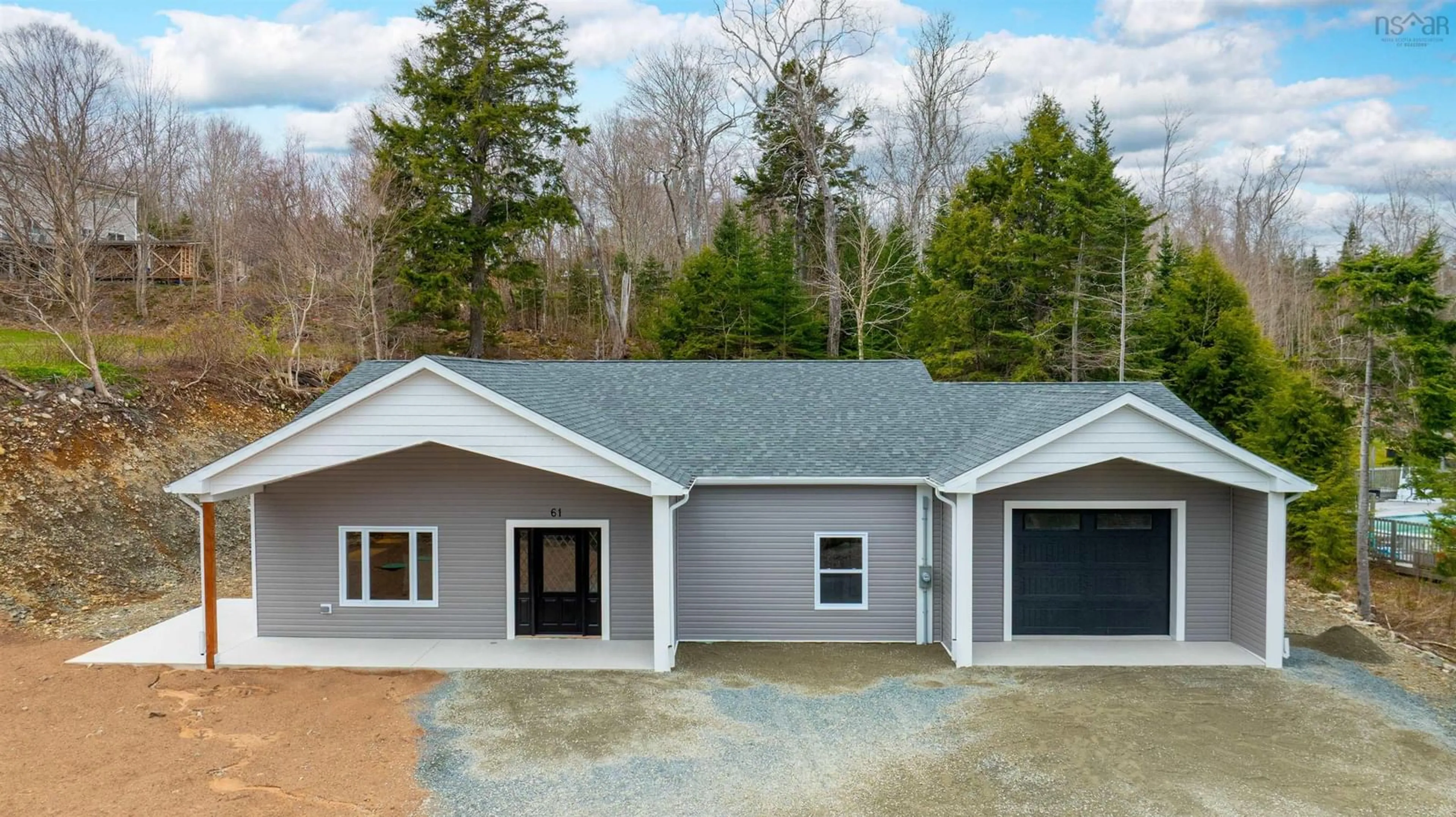 Home with vinyl exterior material, street for 61 Arbor Hill, Lake Echo Nova Scotia B3E 1A4