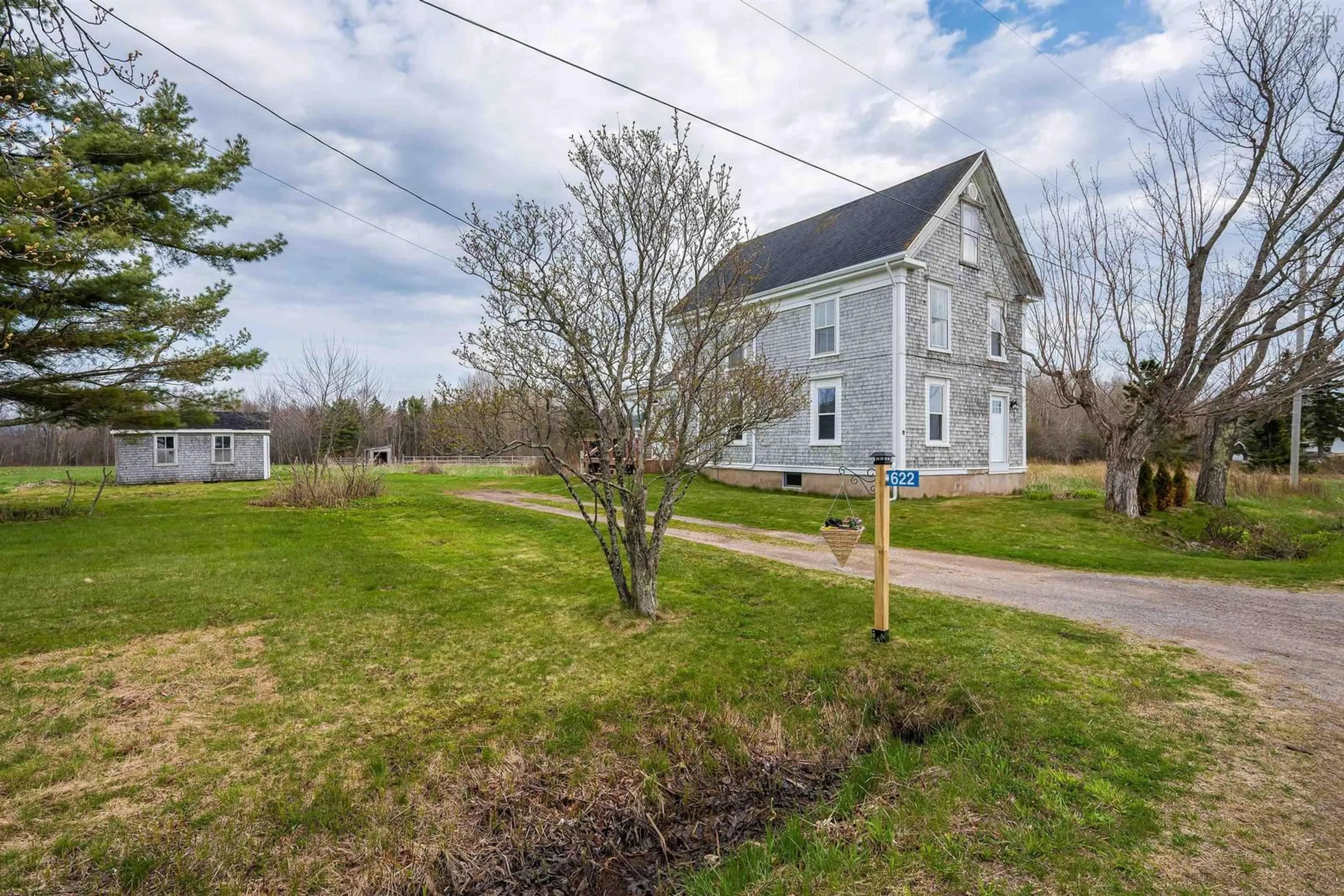 A pic from outside/outdoor area/front of a property/back of a property/a pic from drone, street for 622 Leonard Rd, Central Clarence Nova Scotia B0S 1R0