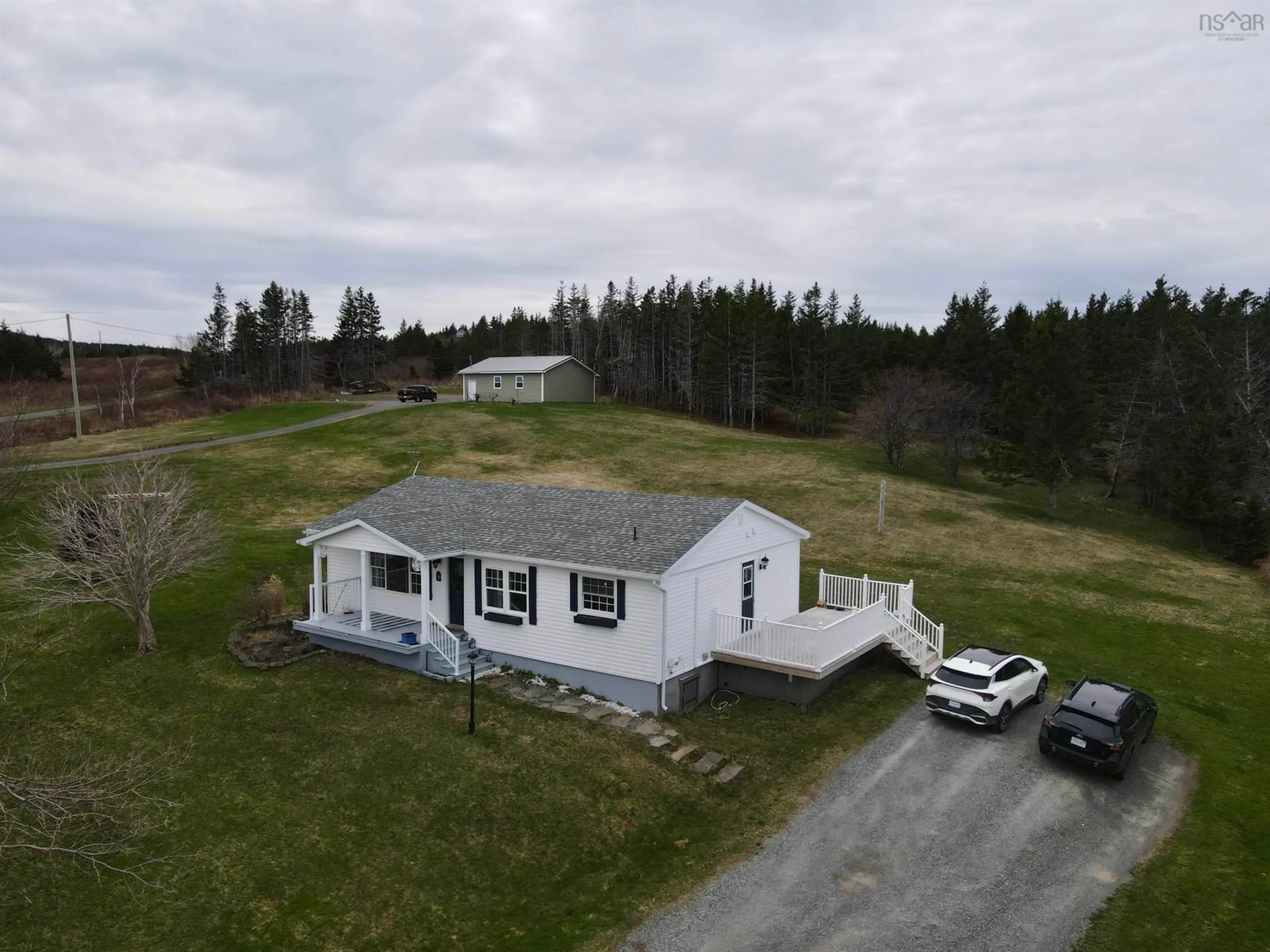 A pic from outside/outdoor area/front of a property/back of a property/a pic from drone, building for 7061 Highway 337, Cape George Point Nova Scotia B2G 2L2