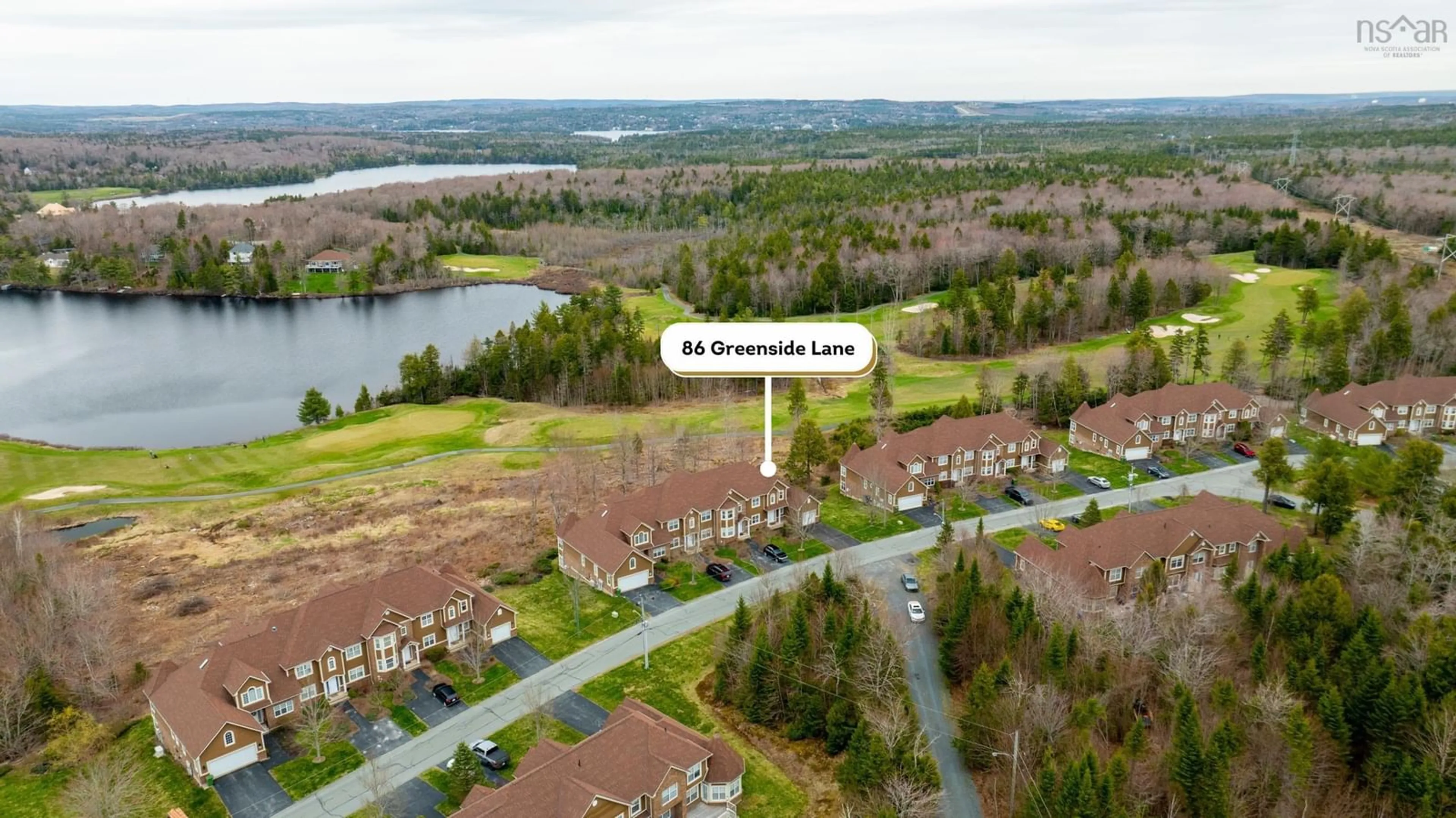 A pic from outside/outdoor area/front of a property/back of a property/a pic from drone, water/lake/river/ocean view for 86 Greenside Lane #4-D, Hammonds Plains Nova Scotia B4B 2A1