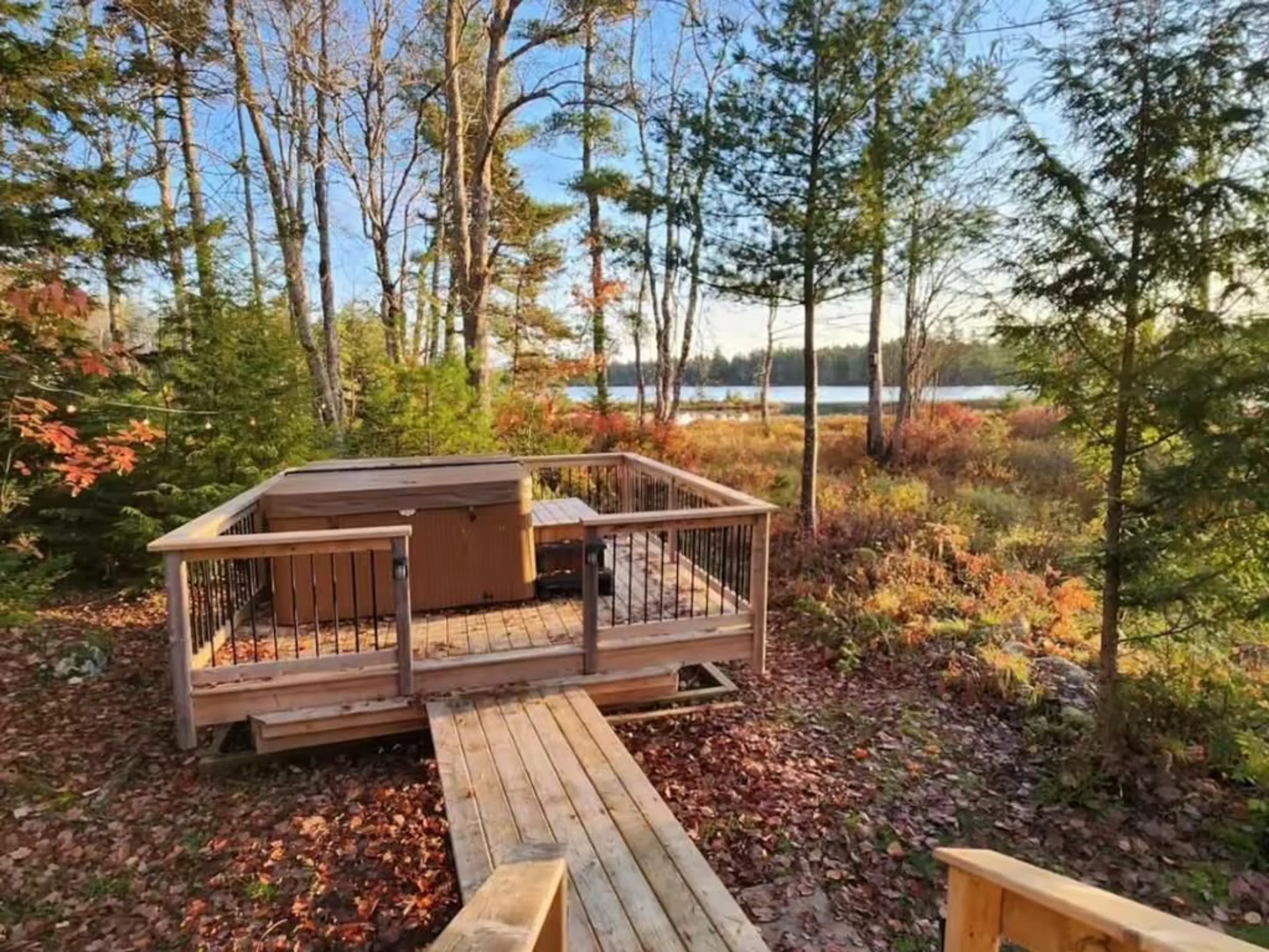 Patio, water/lake/river/ocean view for 110 East Lake Rd, New Albany Nova Scotia B0S 1P0