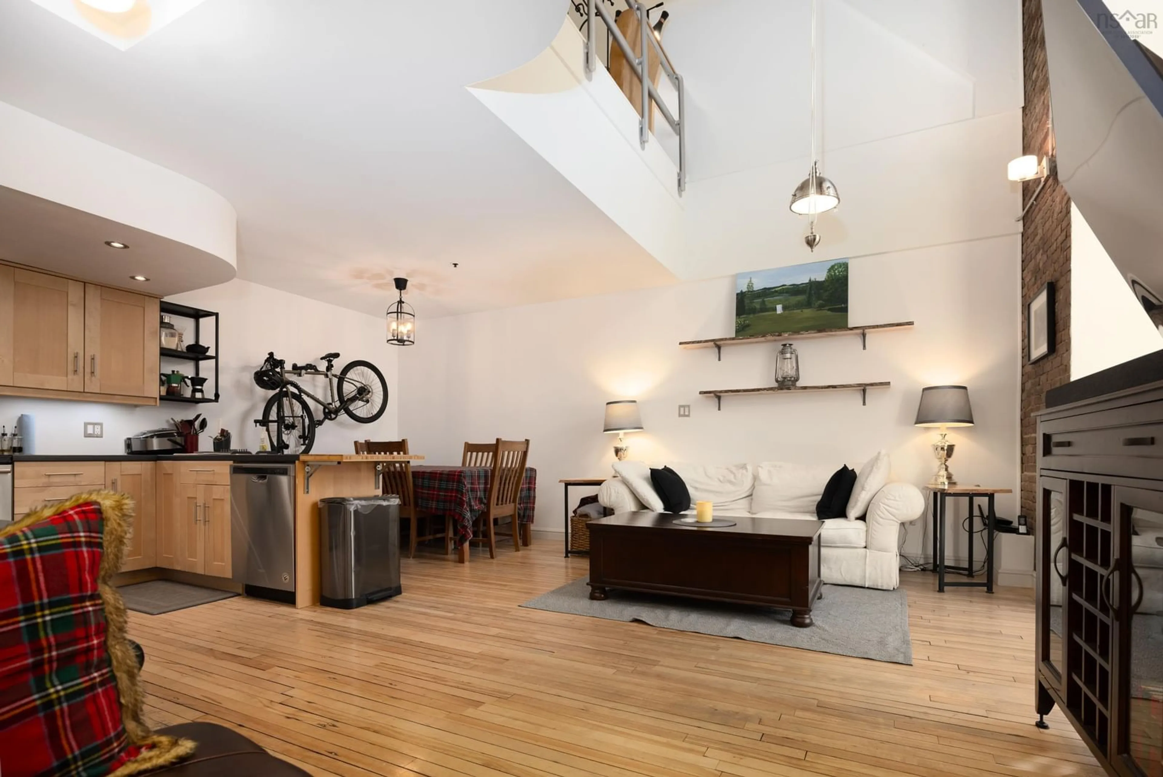 Living room with furniture, wood/laminate floor for 2128 Brunswick St #3, Halifax Nova Scotia B3K 2Y8