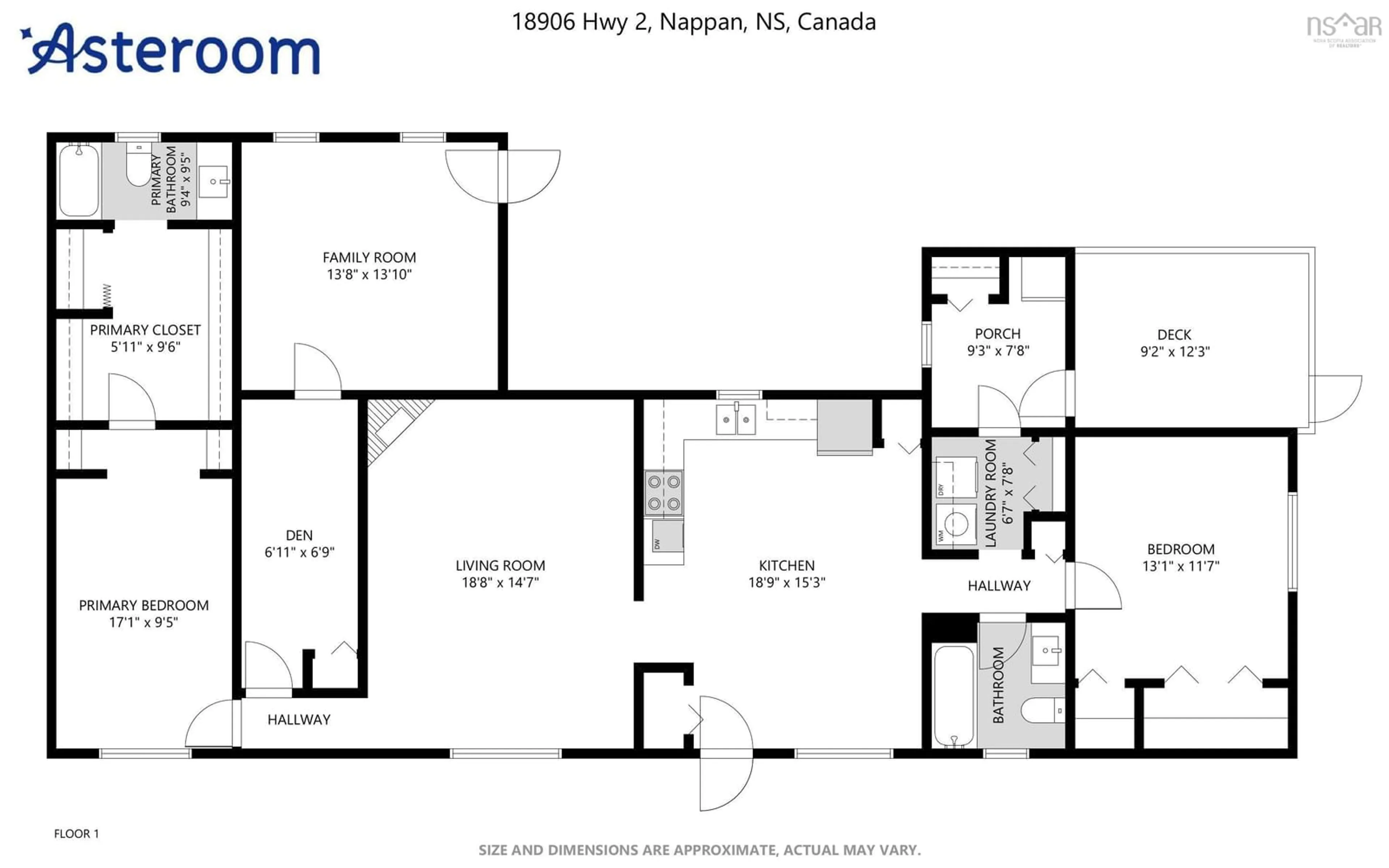 Floor plan for 18906 Highway 2, Upper Nappan Nova Scotia B0L 1C0