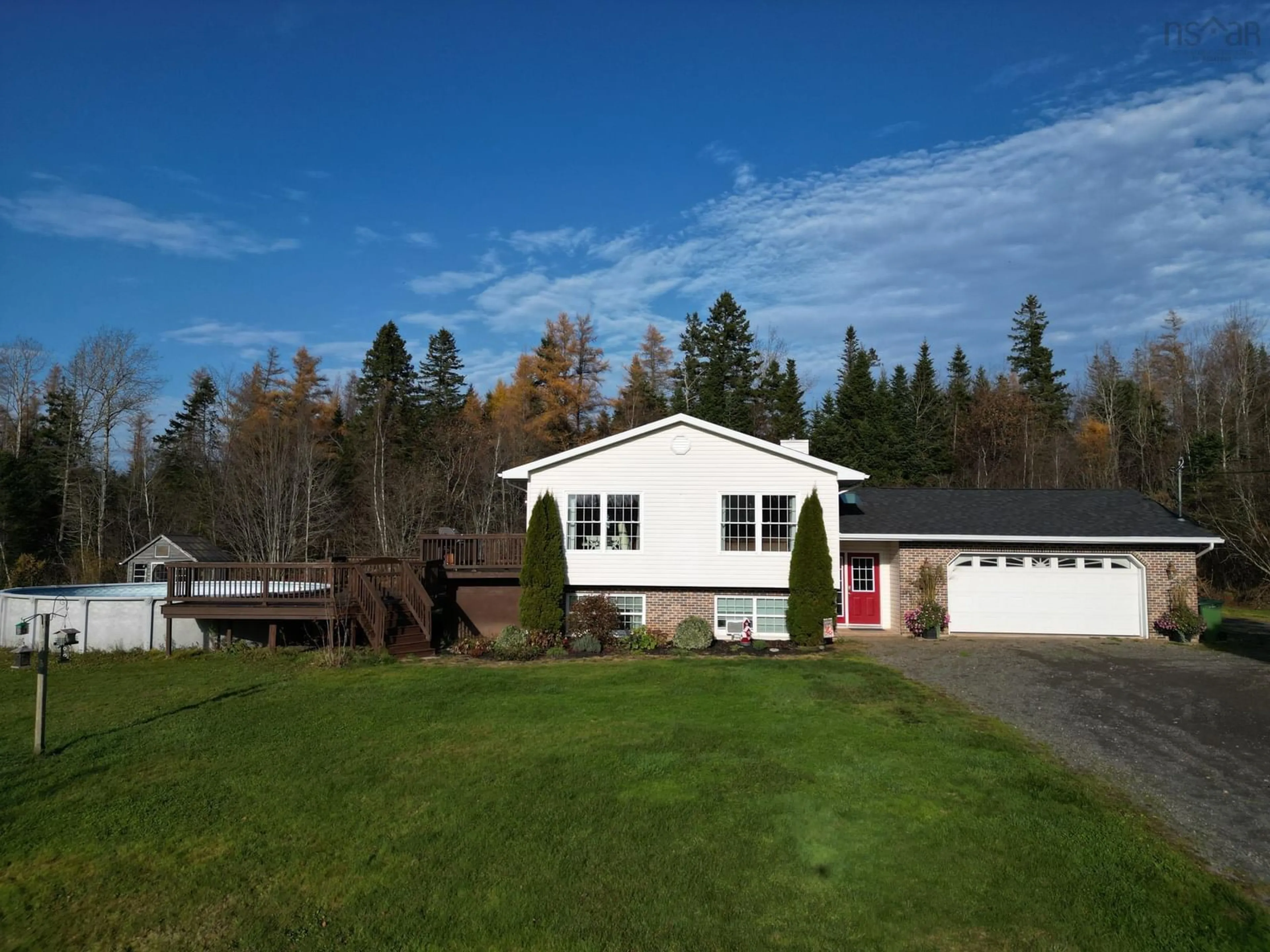 A pic from outside/outdoor area/front of a property/back of a property/a pic from drone, unknown for 55 Penny Lane, North River Nova Scotia B6L 6S3