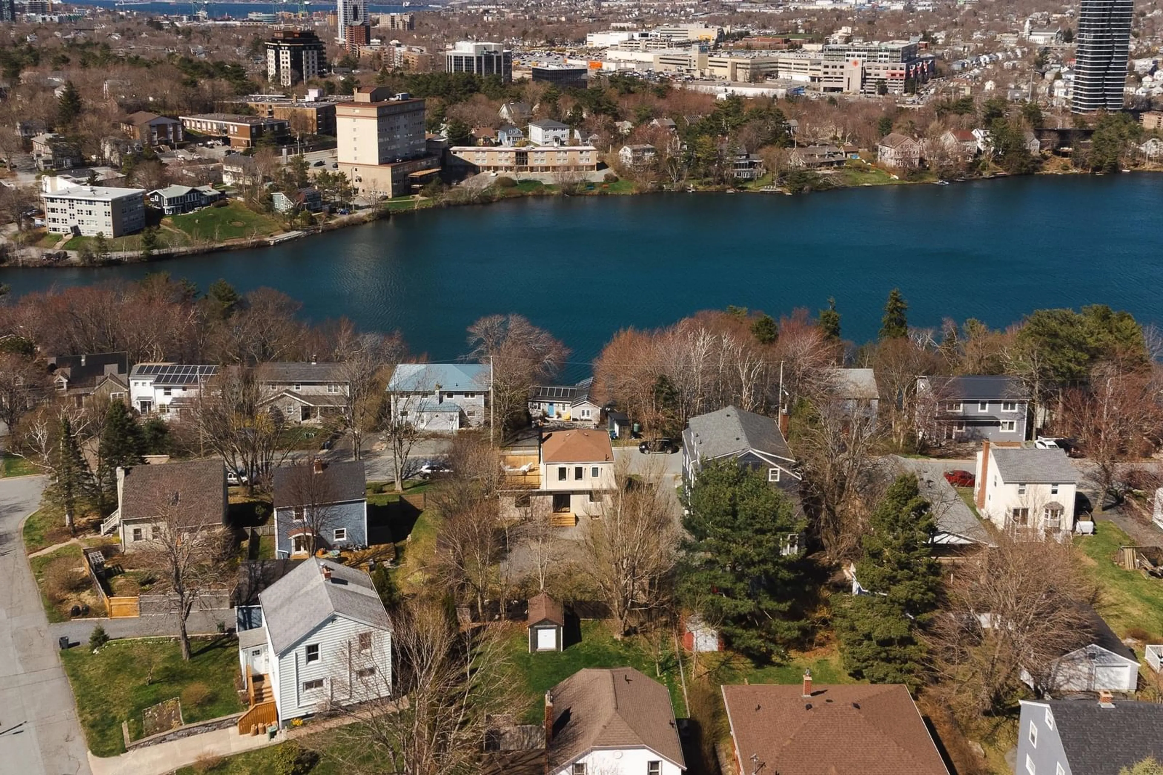 A pic from outside/outdoor area/front of a property/back of a property/a pic from drone, water/lake/river/ocean view for 28 Melwood Ave, Halifax Nova Scotia B3N 1E3