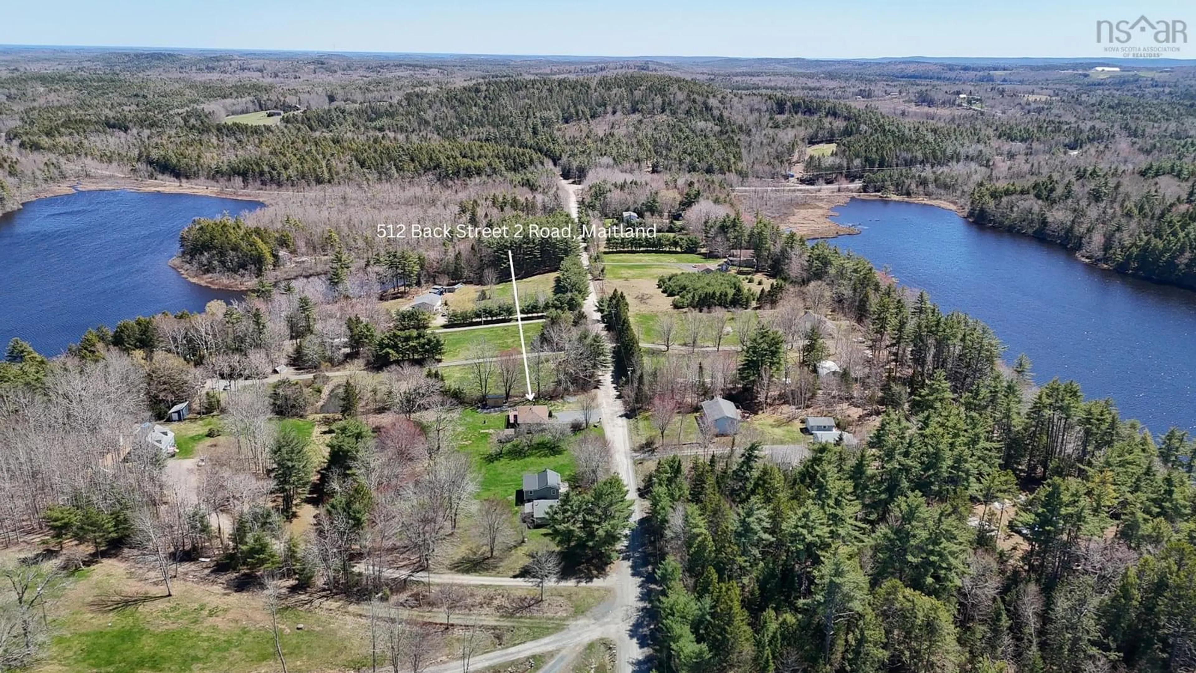 A pic from outside/outdoor area/front of a property/back of a property/a pic from drone, water/lake/river/ocean view for 512 Back Street 2 Rd, Maitland Nova Scotia B0J 1E0