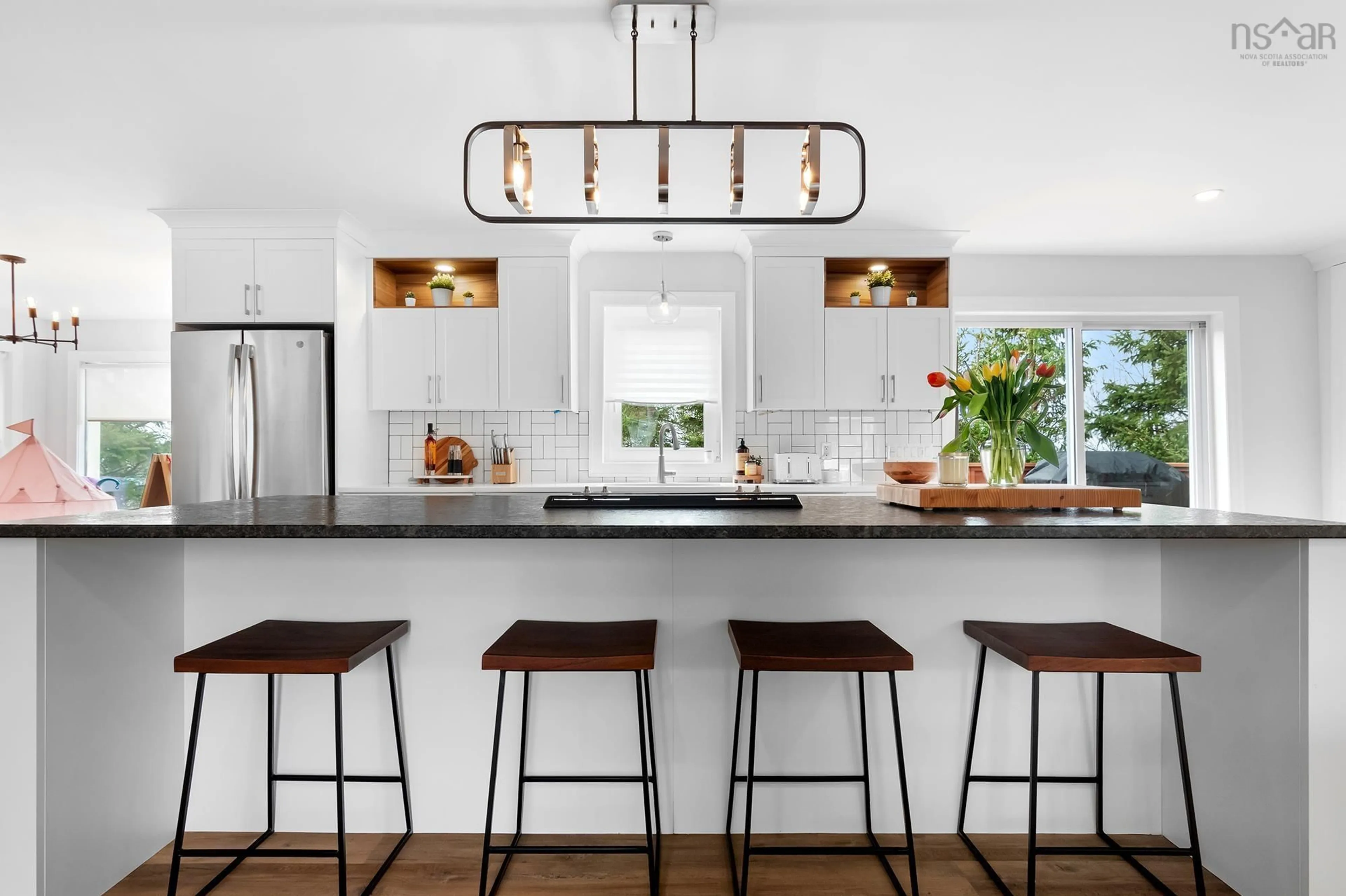 Contemporary kitchen, ceramic/tile floor for 15 Dover Crt, Dartmouth Nova Scotia B2W 4G6