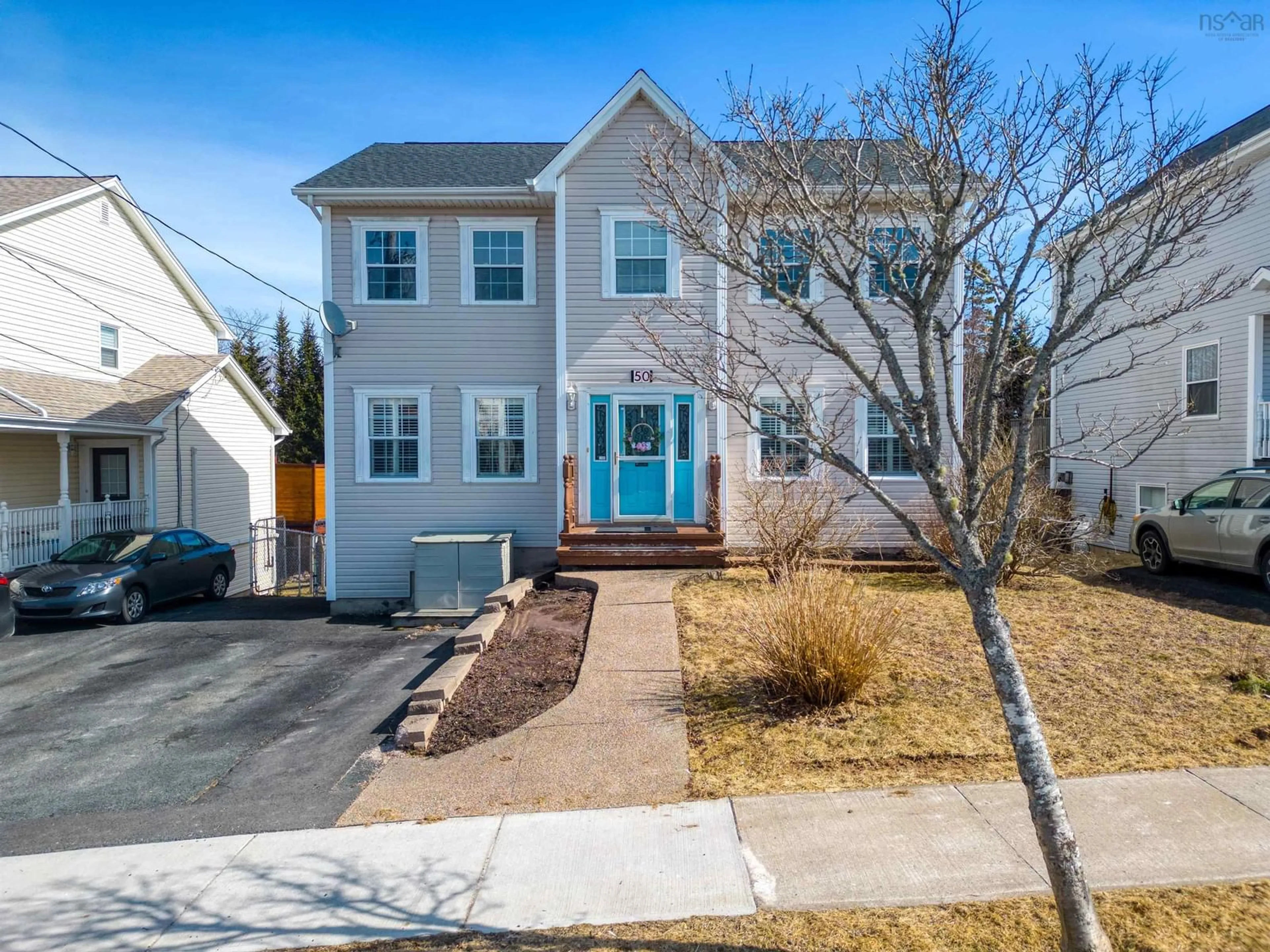 Home with vinyl exterior material, street for 50 Fieldstone St, Halifax Nova Scotia B3R 2N6