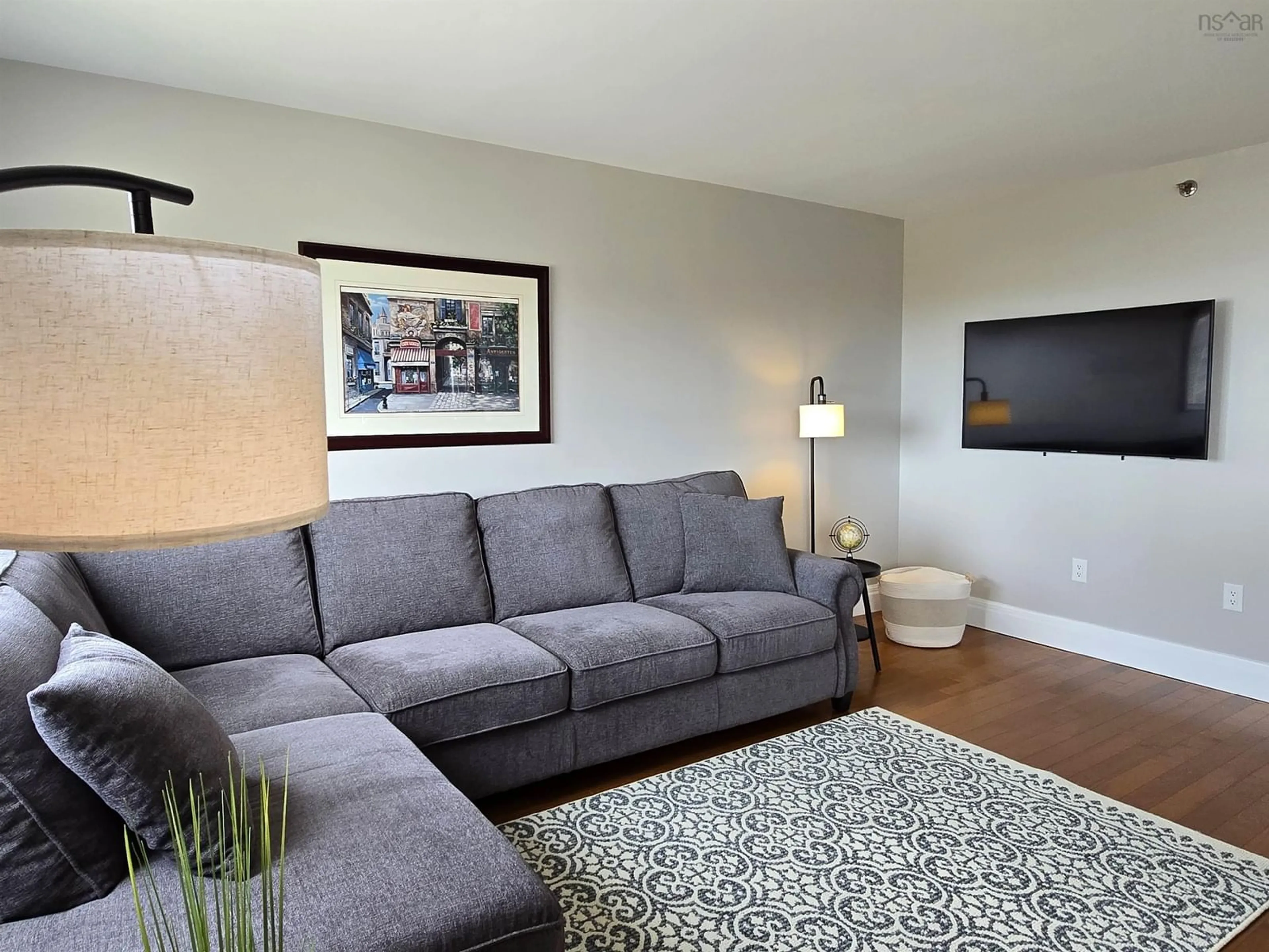 Living room with furniture, carpet floor for 45 Vimy Ave #719, Halifax Nova Scotia B3M 4C5