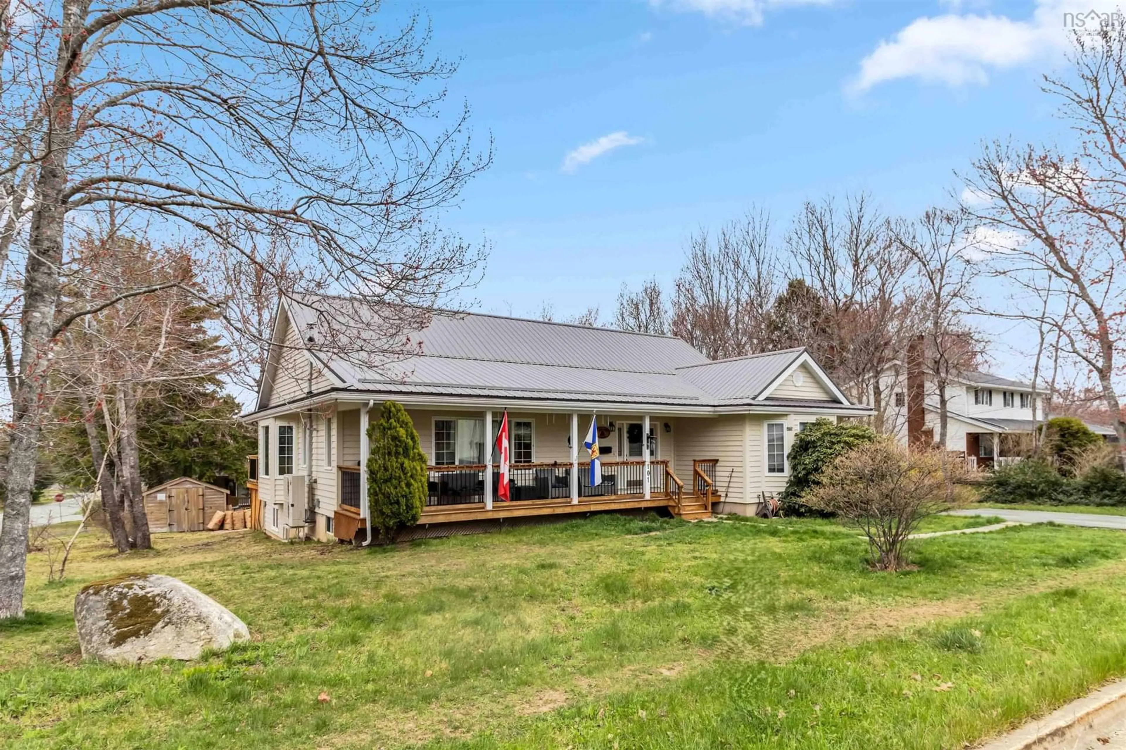 A pic from outside/outdoor area/front of a property/back of a property/a pic from drone, water/lake/river/ocean view for 101 Olympiad Ave, Bridgewater Nova Scotia B4V 1L2