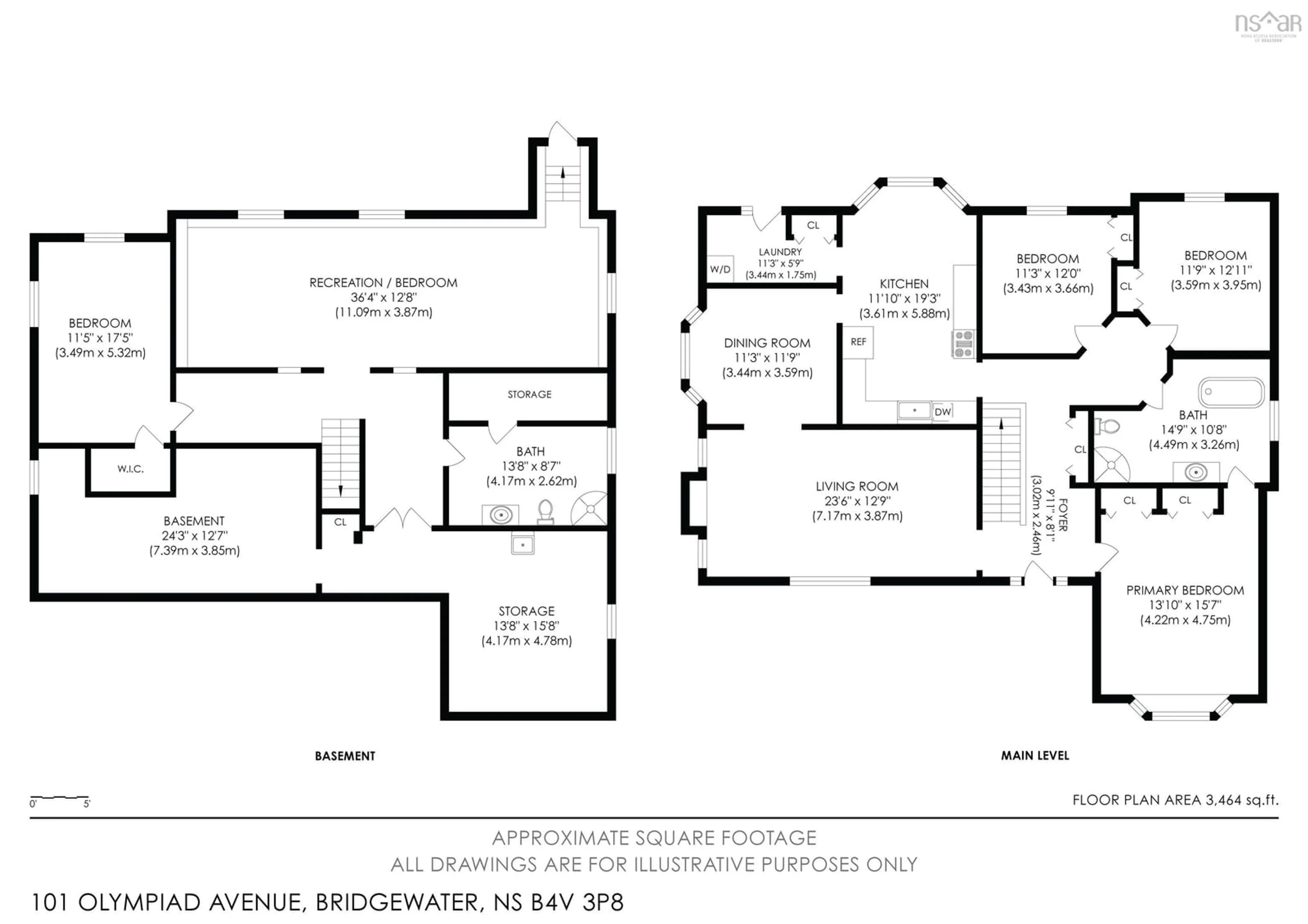 Floor plan for 101 Olympiad Ave, Bridgewater Nova Scotia B4V 1L2