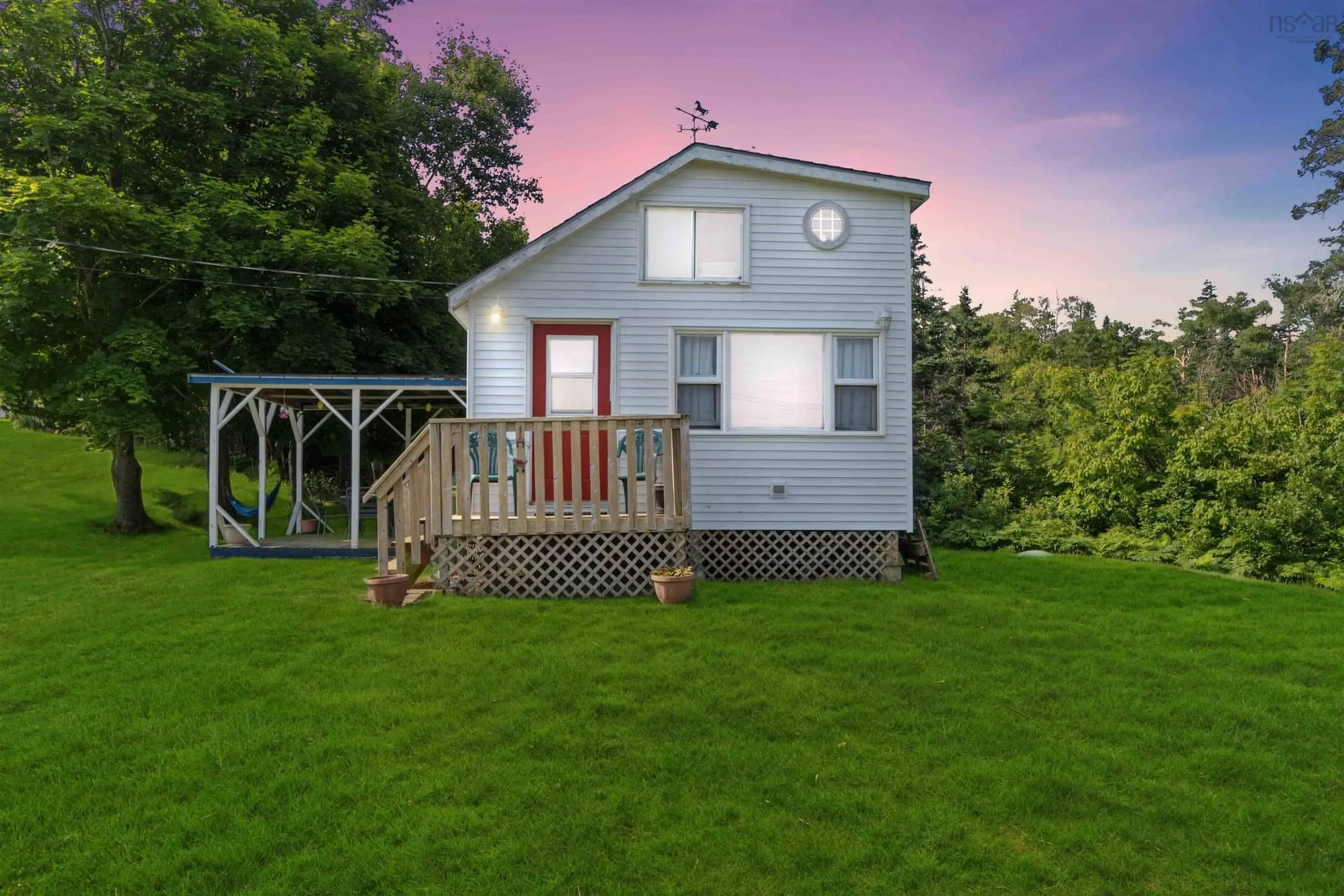 A pic from outside/outdoor area/front of a property/back of a property/a pic from drone, unknown for 1355 Canada Creek Rd, Black Rock Nova Scotia B0P 1V0