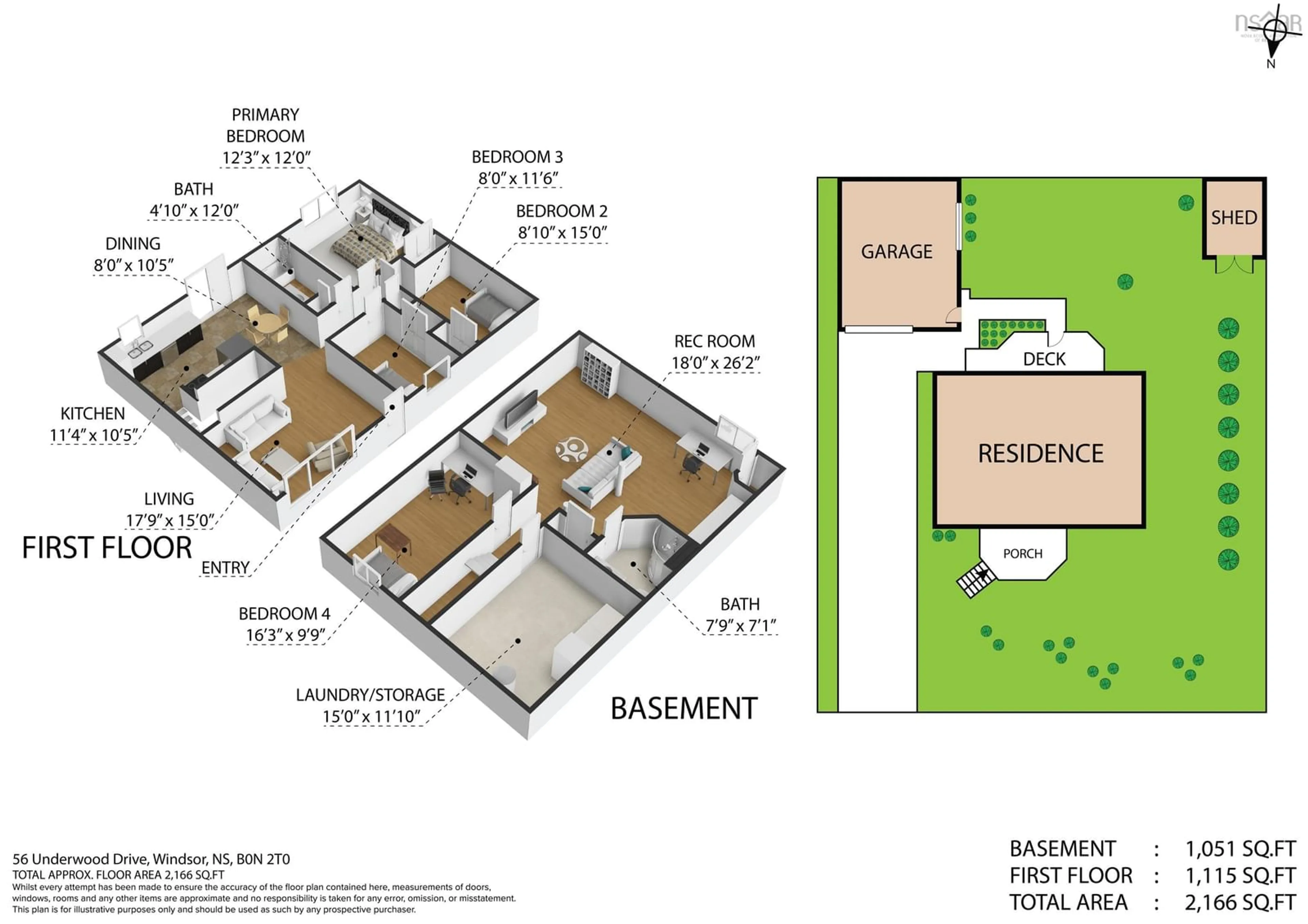 Floor plan for 56 Underwood Dr, Windsor Nova Scotia B0N 2T0
