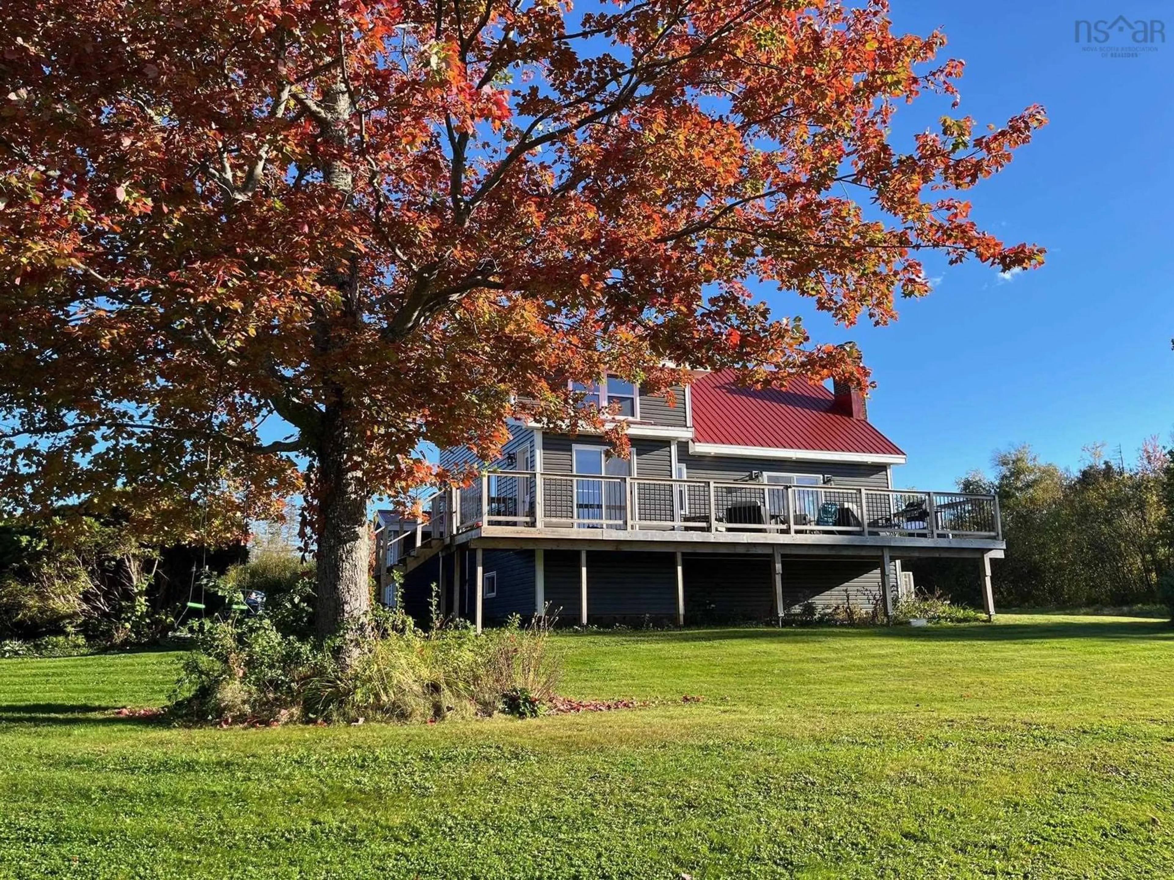A pic from outside/outdoor area/front of a property/back of a property/a pic from drone, water/lake/river/ocean view for 139 Cemetery Rd, River John Nova Scotia B0K 1N0