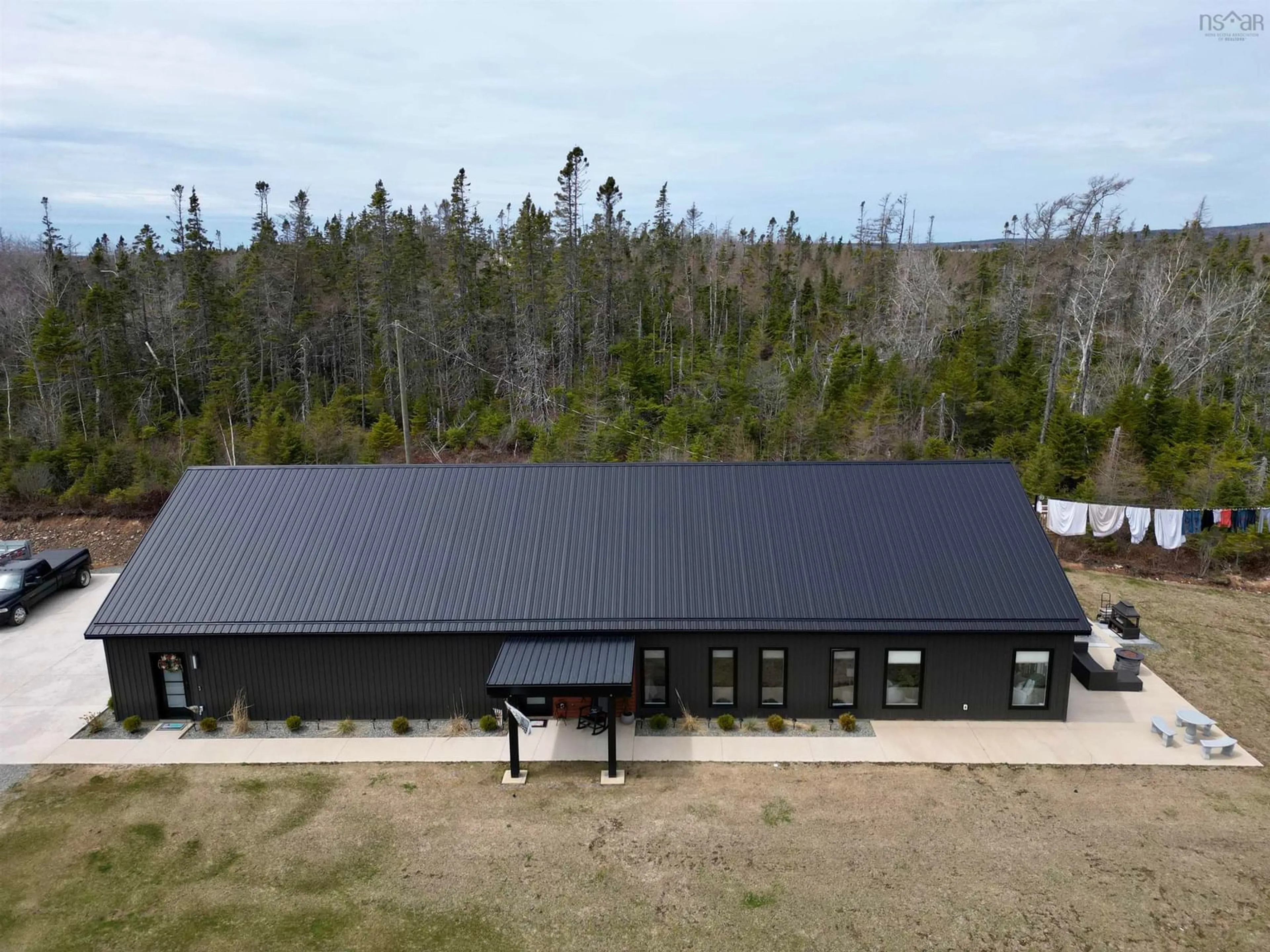 A pic from outside/outdoor area/front of a property/back of a property/a pic from drone, building for 381 Grandiqe Ferry Rd, Louisdale Nova Scotia B0E 1V0