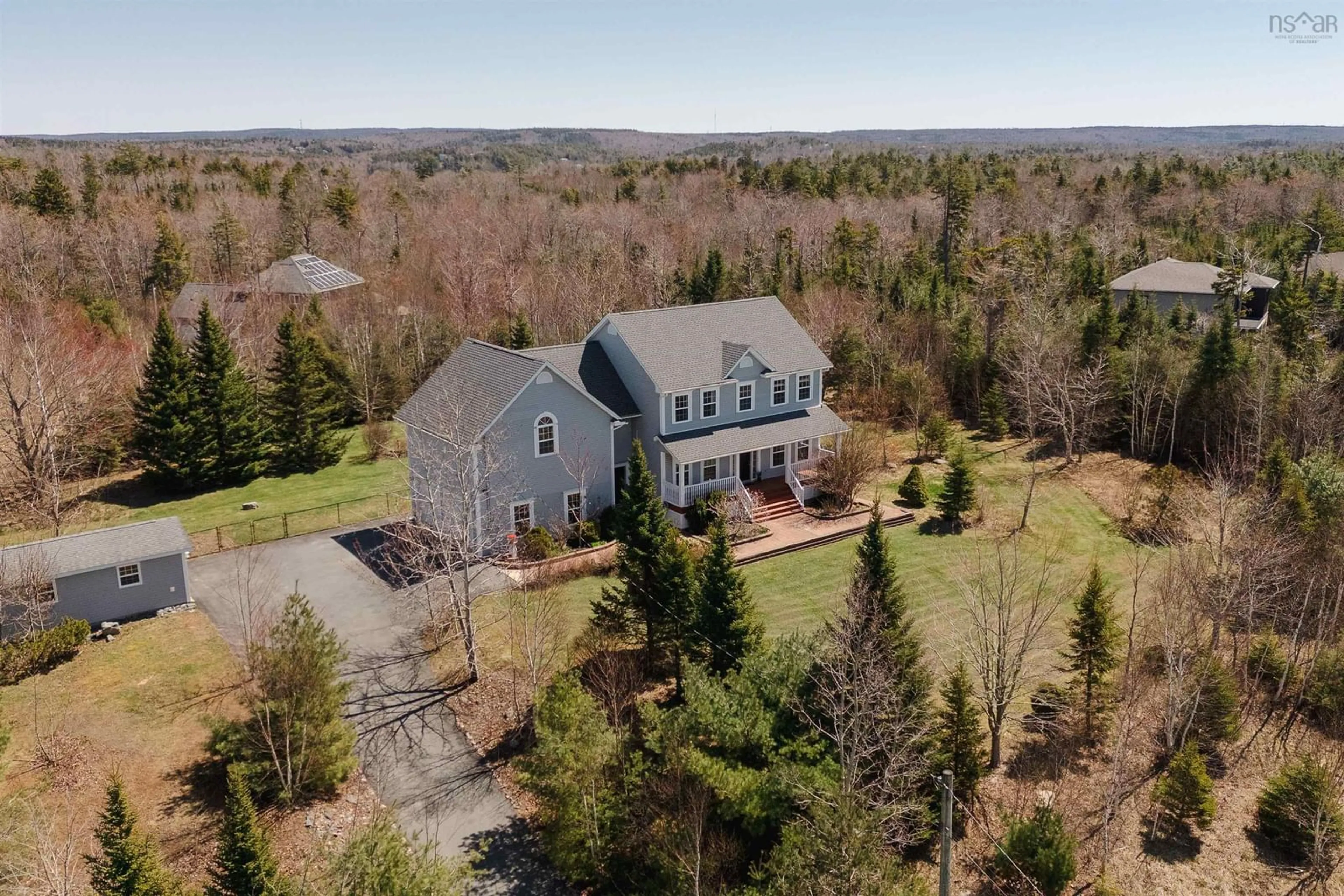 A pic from outside/outdoor area/front of a property/back of a property/a pic from drone, unknown for 1017 Elise Victoria Dr, Windsor Junction Nova Scotia B2T 1L7