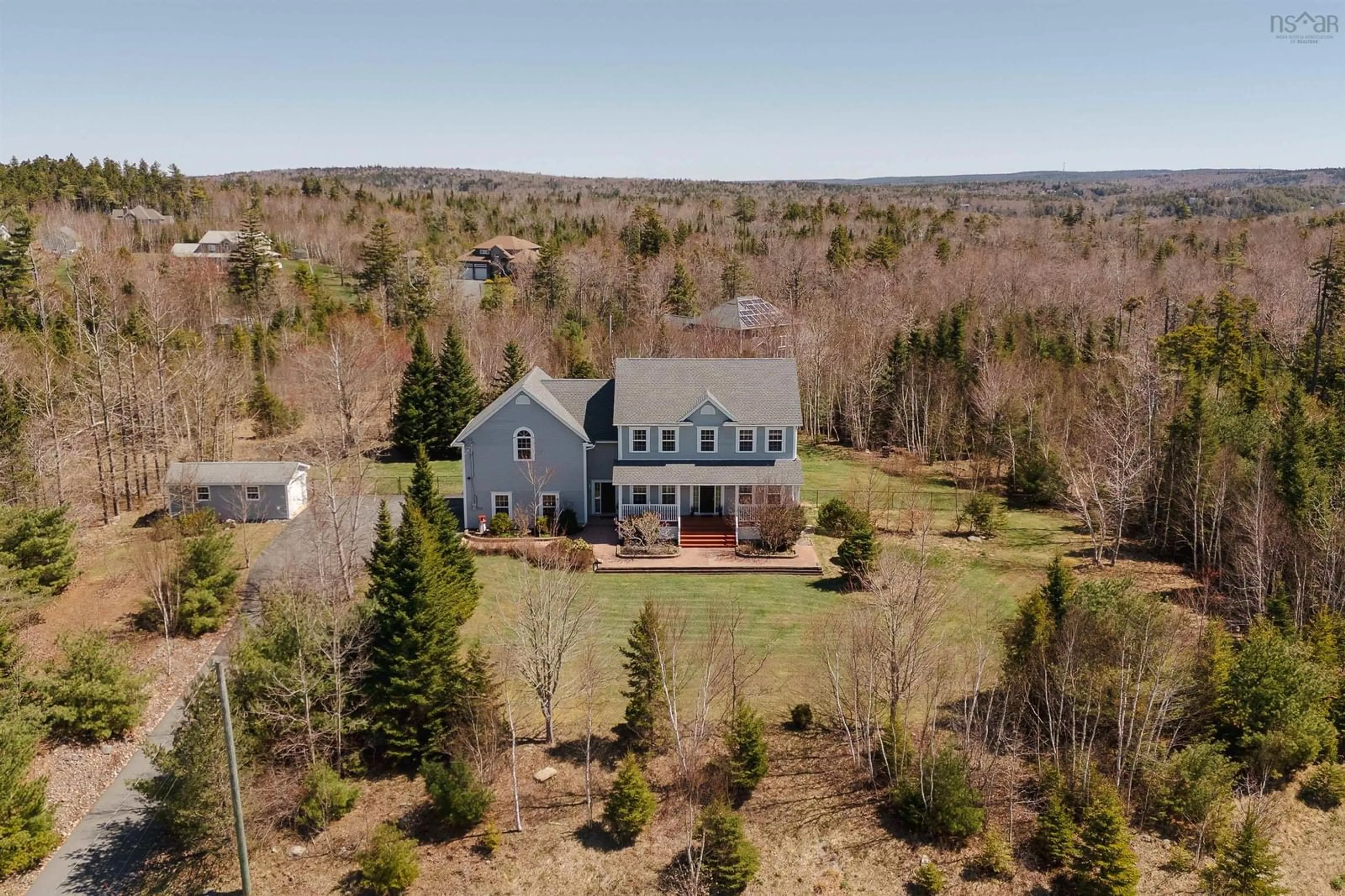 A pic from outside/outdoor area/front of a property/back of a property/a pic from drone, unknown for 1017 Elise Victoria Dr, Windsor Junction Nova Scotia B2T 1L7