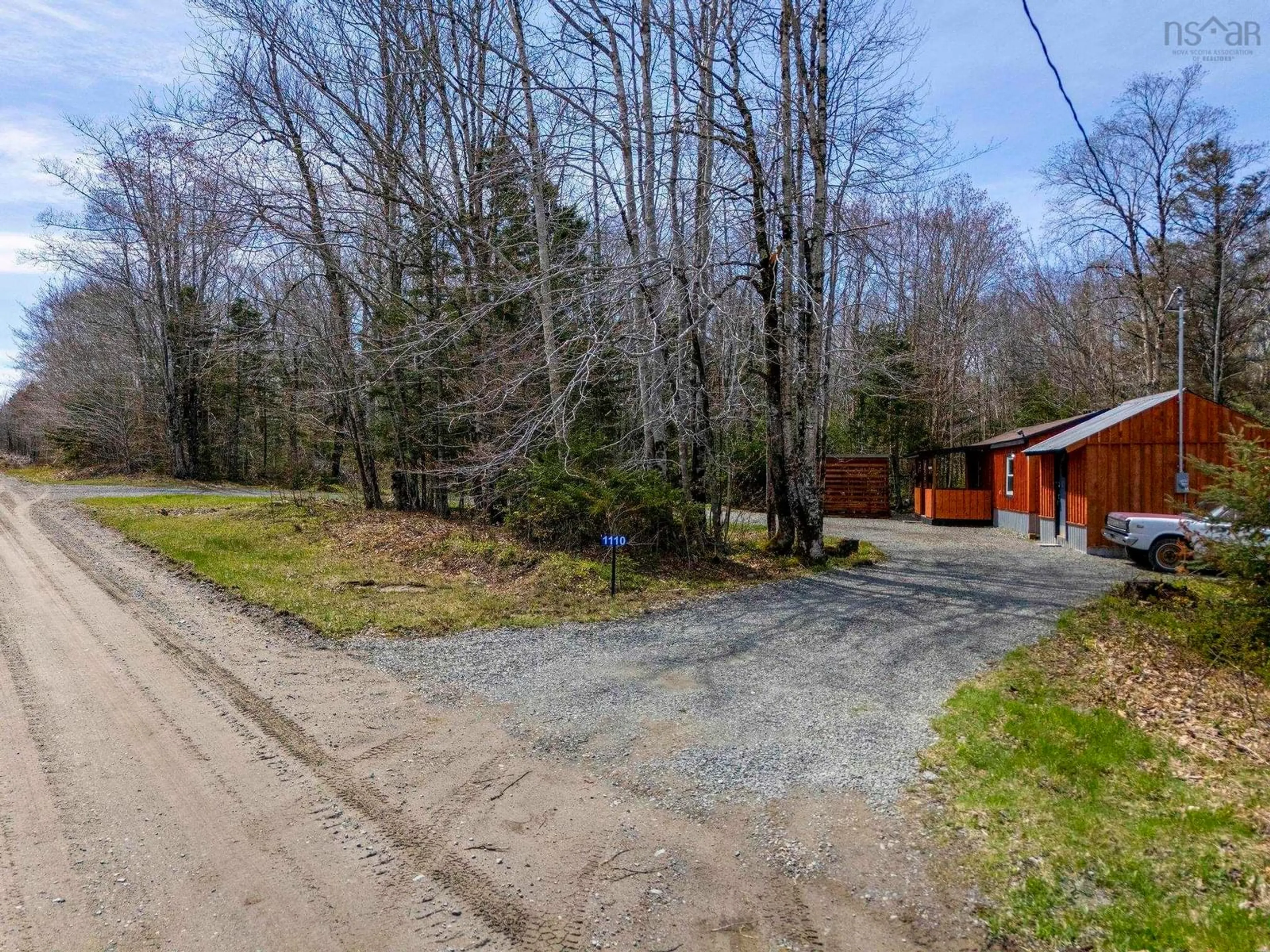 A pic from outside/outdoor area/front of a property/back of a property/a pic from drone, forest/trees view for 1110 Margo Rd, Belliveaus Cove Nova Scotia B0W 1M0
