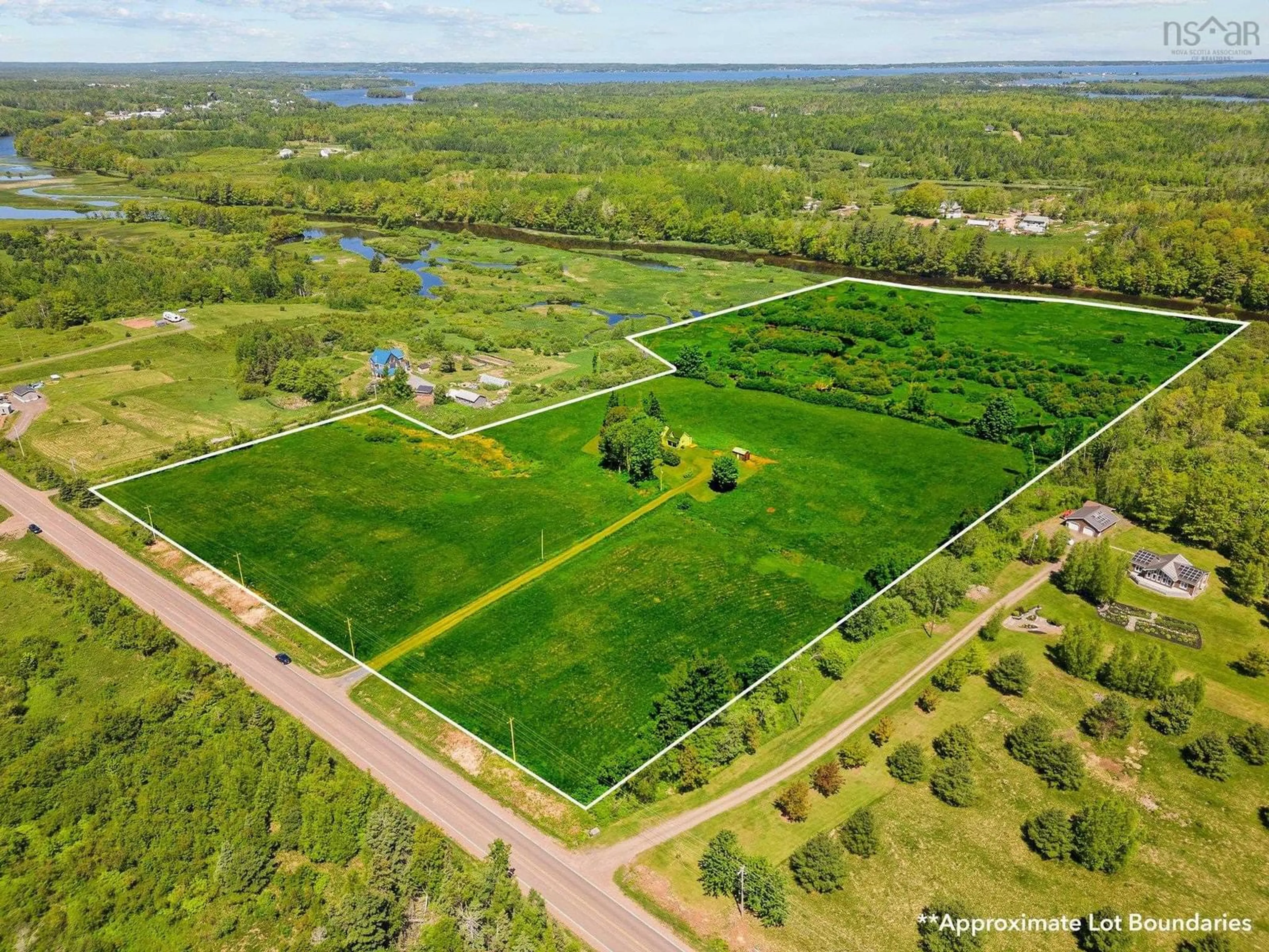 A pic from outside/outdoor area/front of a property/back of a property/a pic from drone, water/lake/river/ocean view for 9396 Highway 311, Waughs River Nova Scotia B0K 1V0